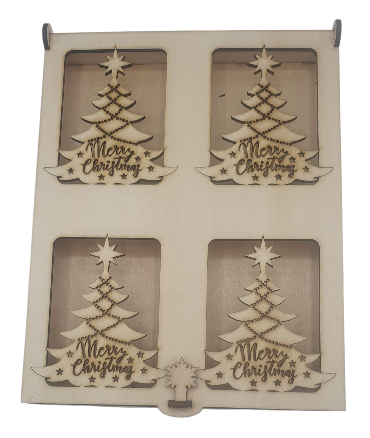 Wooden Box with 12 Christmas Balls