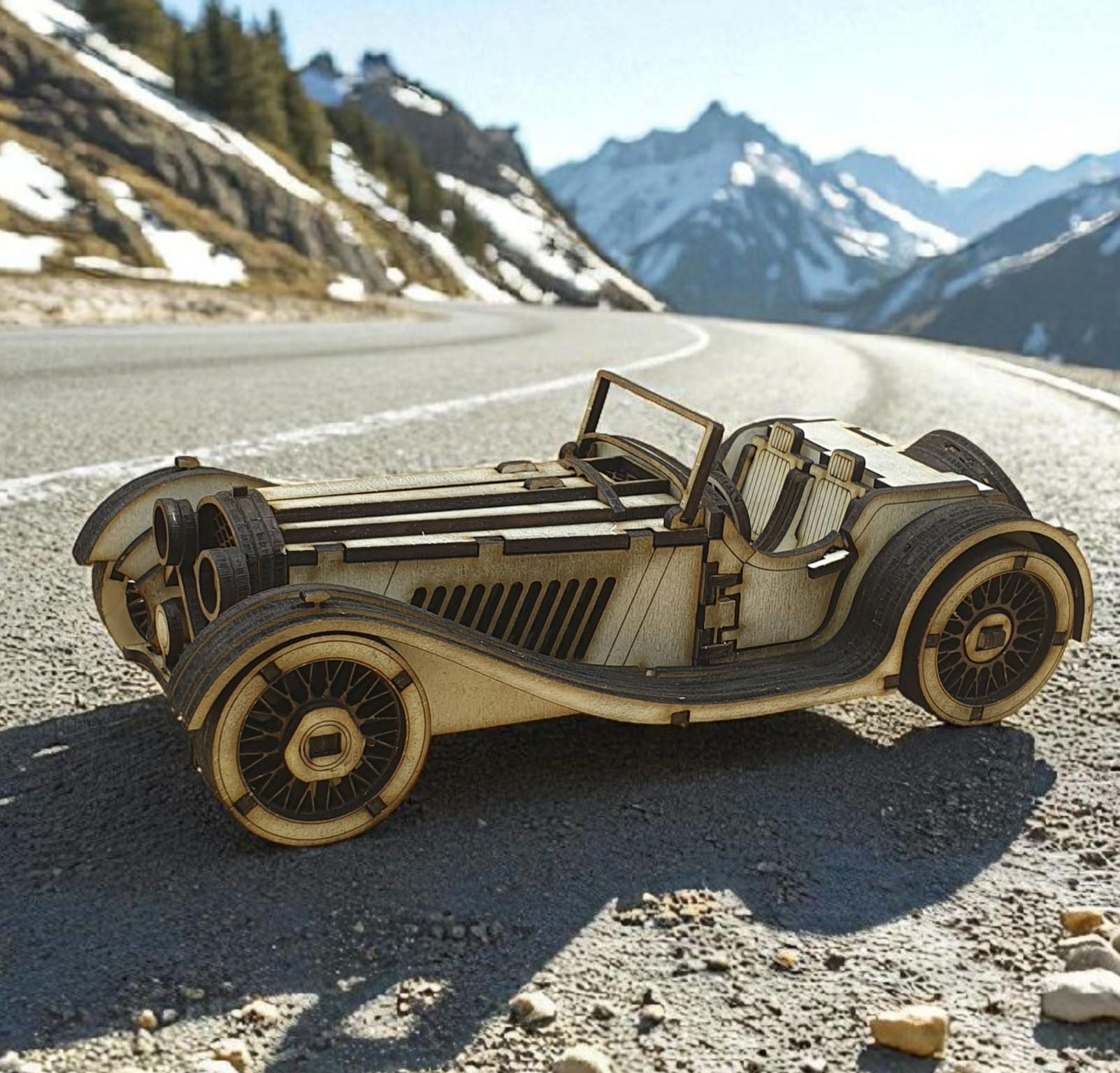 Wooden Vintage Roadstar – DIY Model Kit | Build, Craft &amp; Display