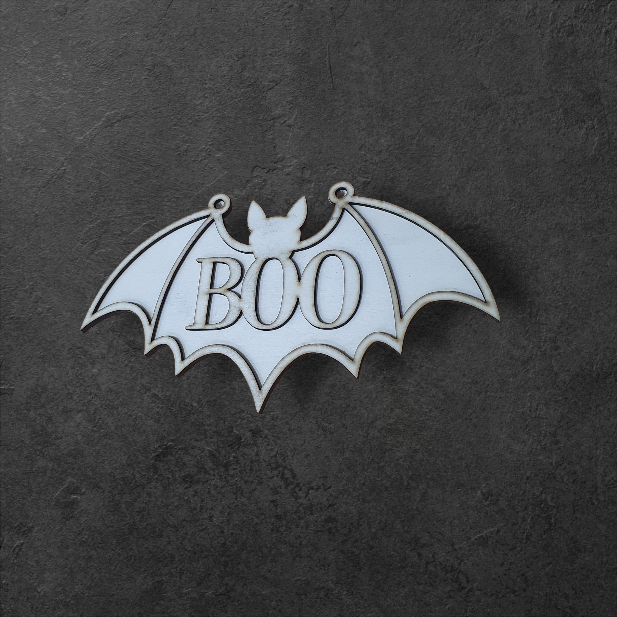 Halloween Bat Door Hanger – “Boo” Design | Wooden Halloween Decoration