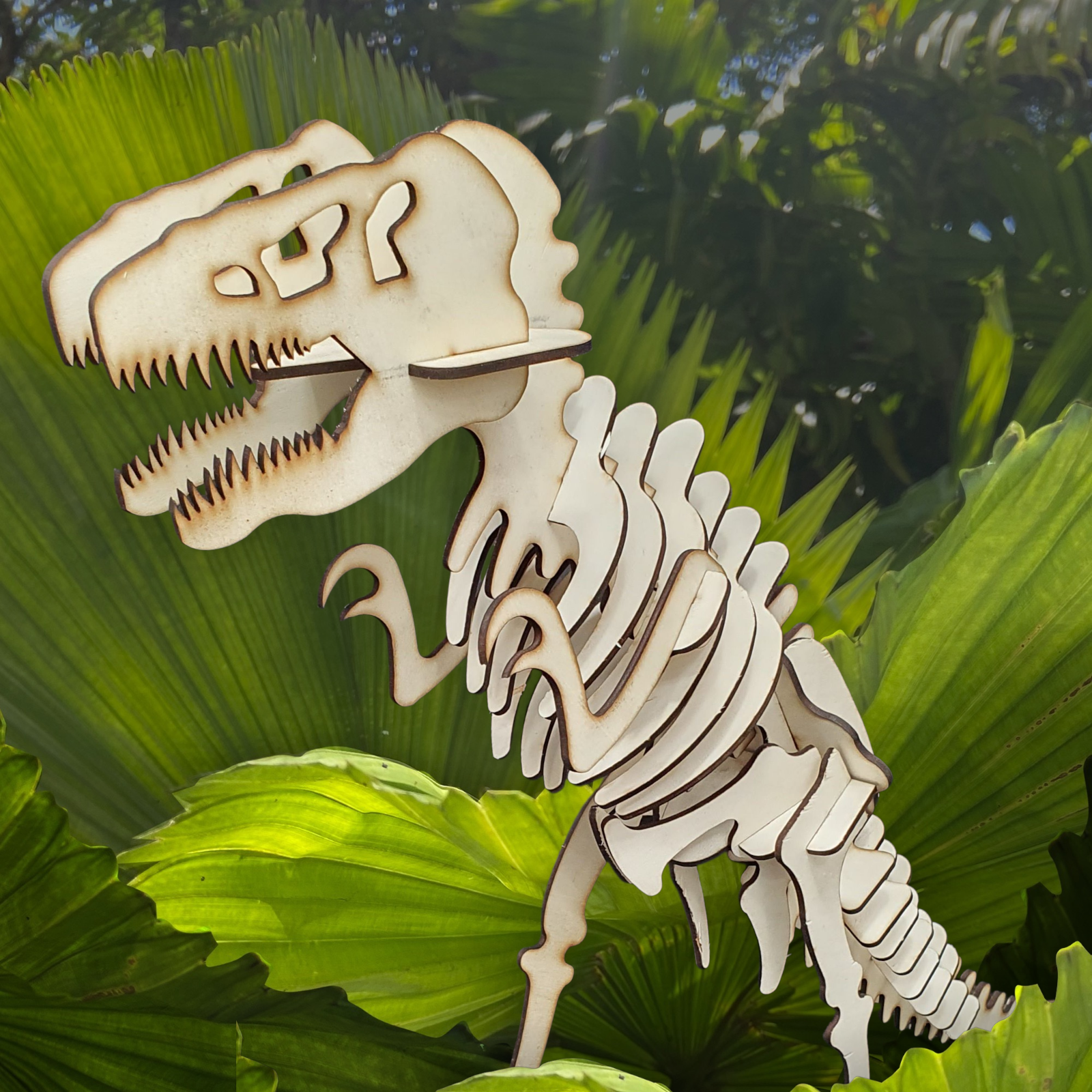 T-Rex Dinosaur Skeleton Puzzle Kit – 3D Laser Cut Dinosaur Model