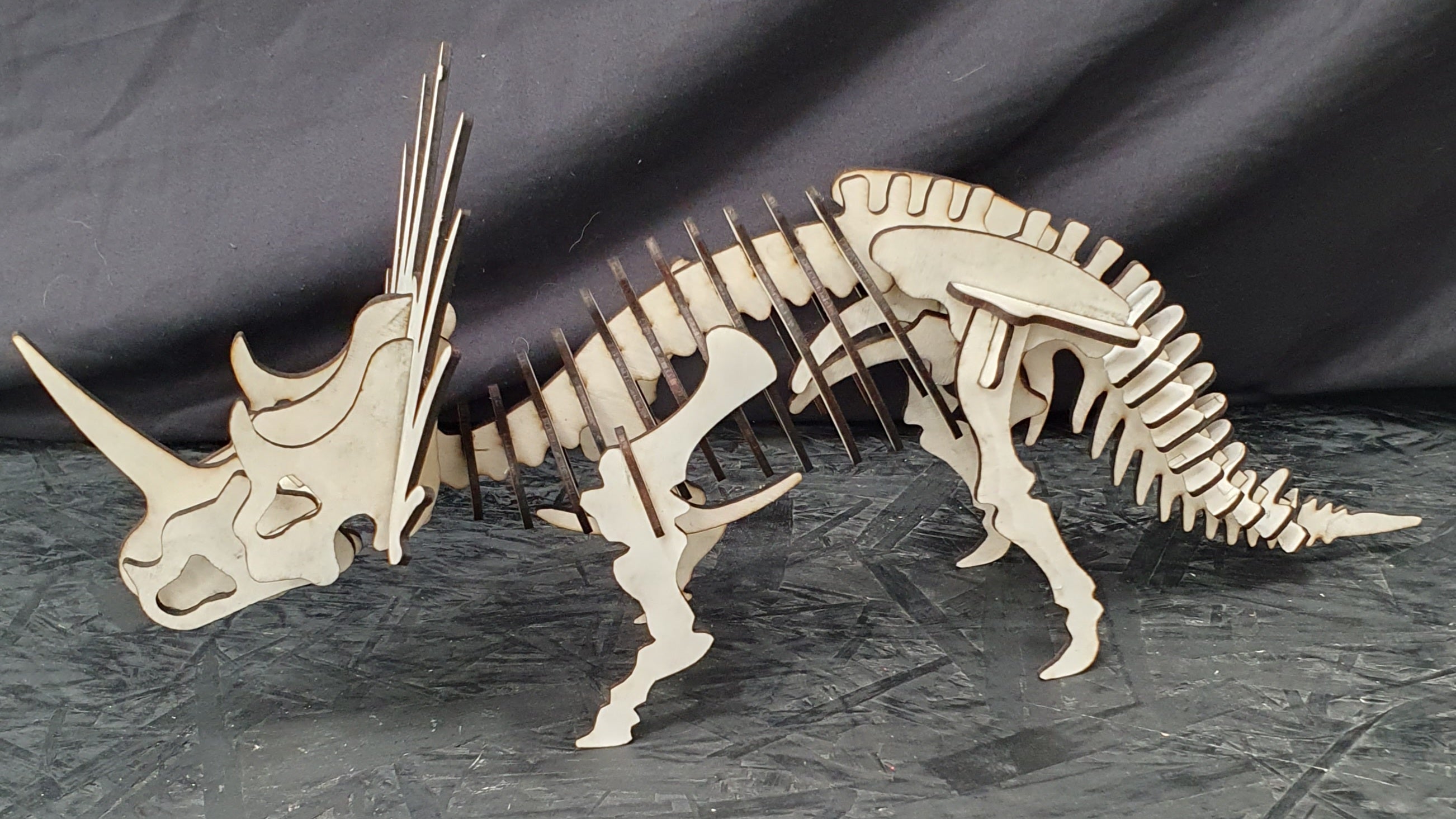 Styracosaurus Dinosaur 3D Wooden Puzzle Model Kit