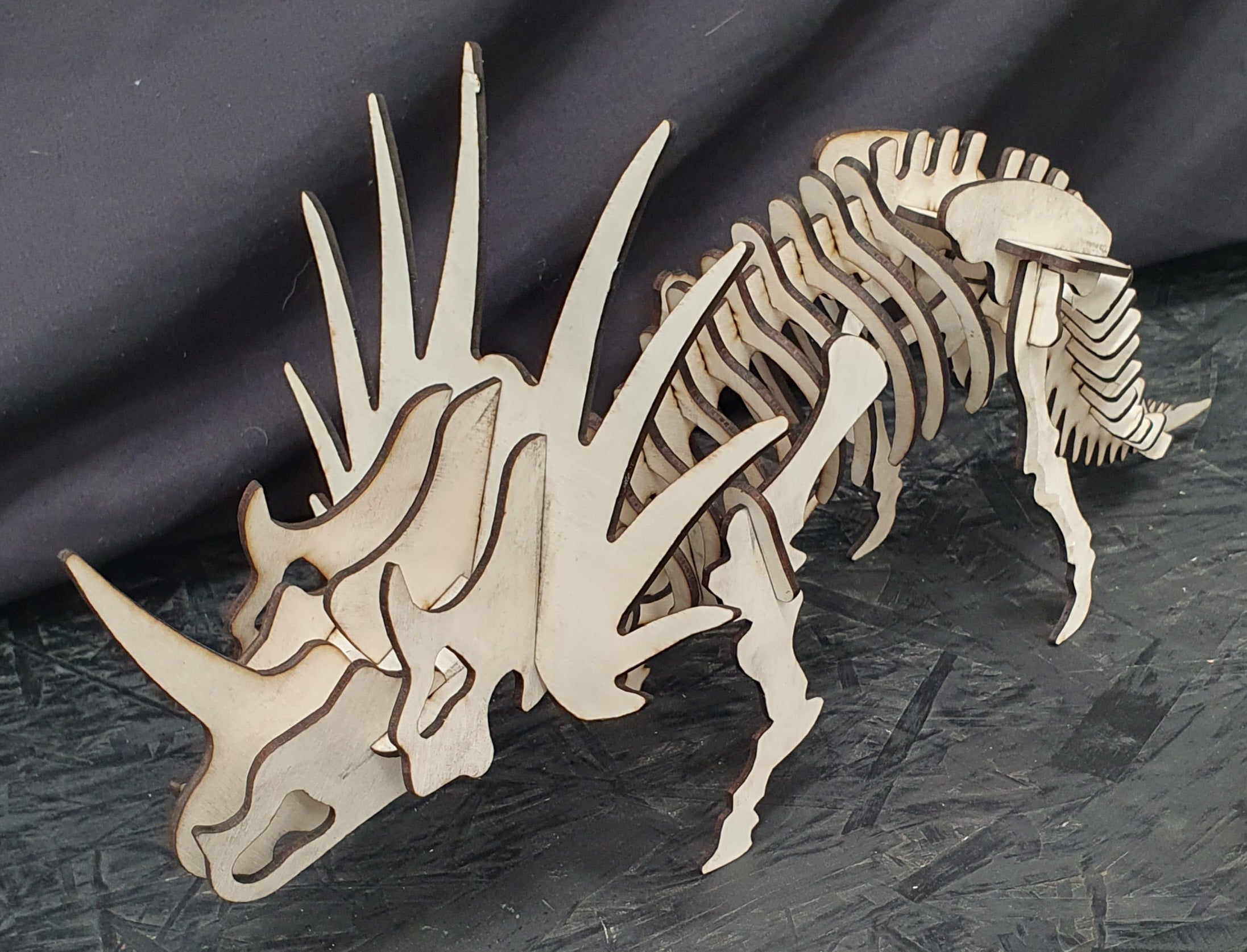 Styracosaurus Dinosaur 3D Wooden Puzzle Model Kit