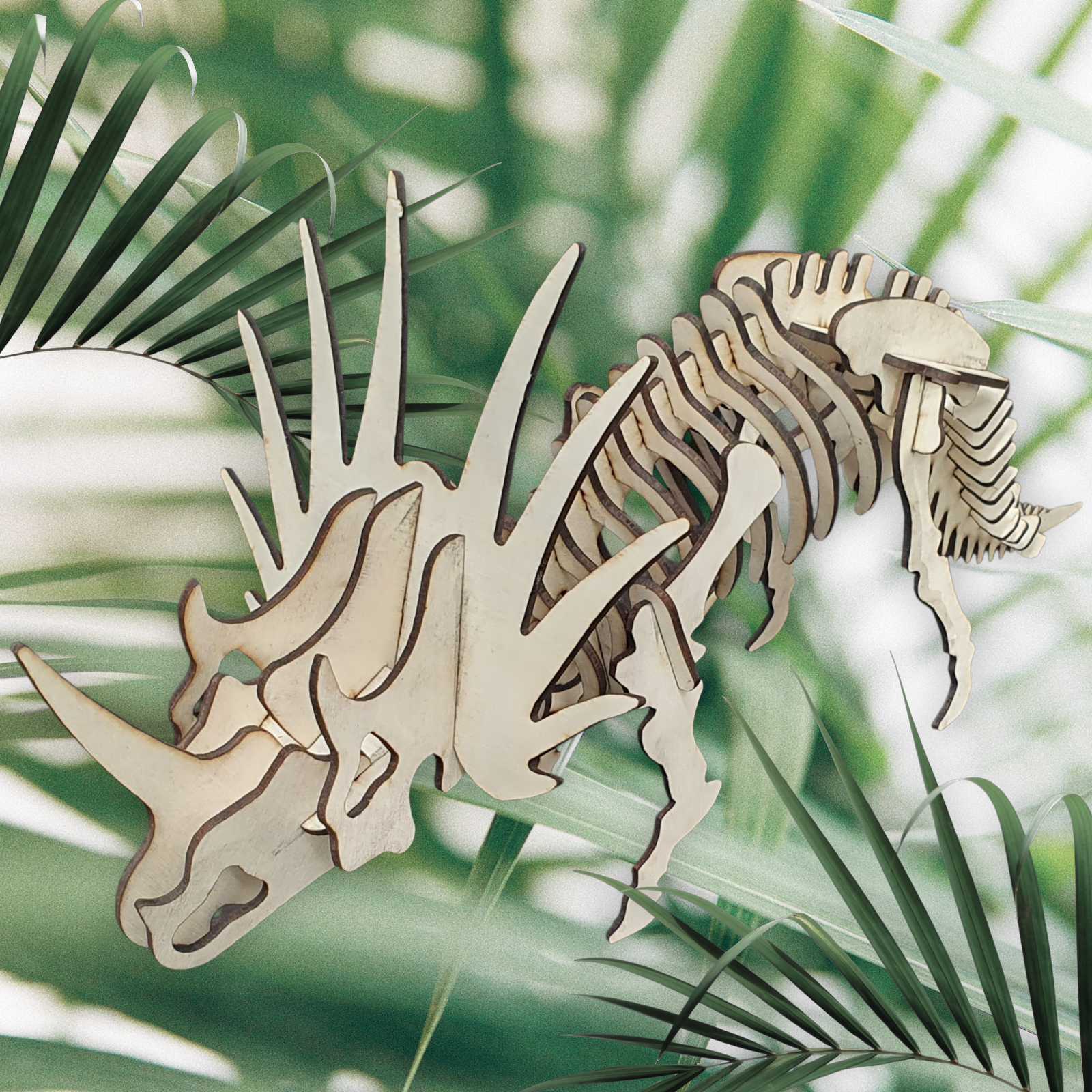 Styracosaurus Dinosaur 3D Wooden Puzzle Model Kit