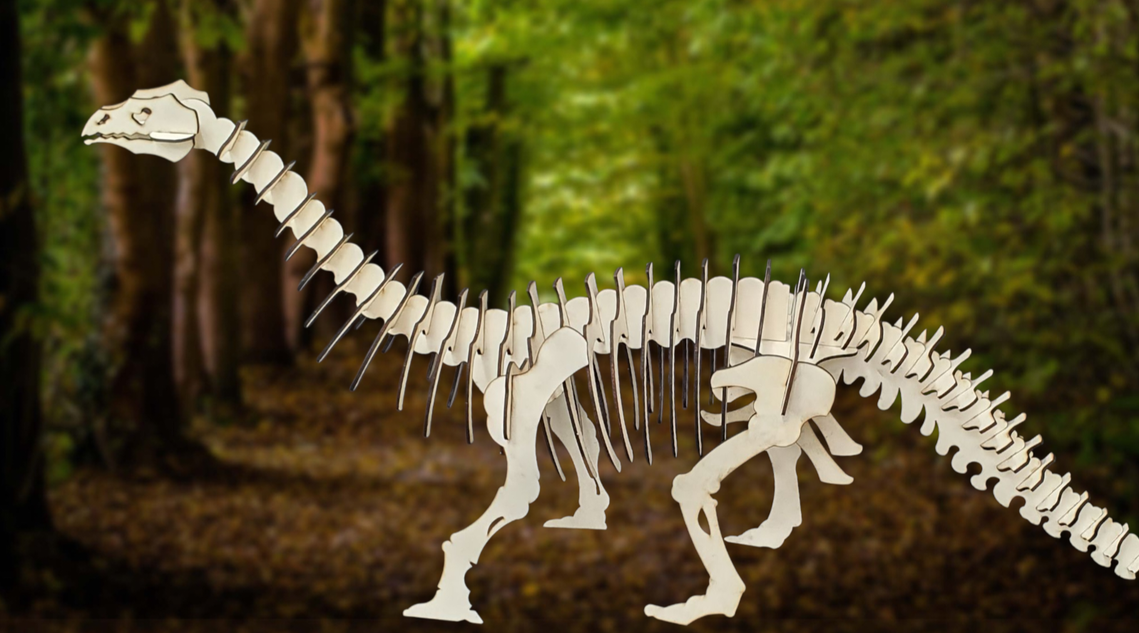 Brontosaurus Dinosaur Puzzle Kit – Build, Paint & Display