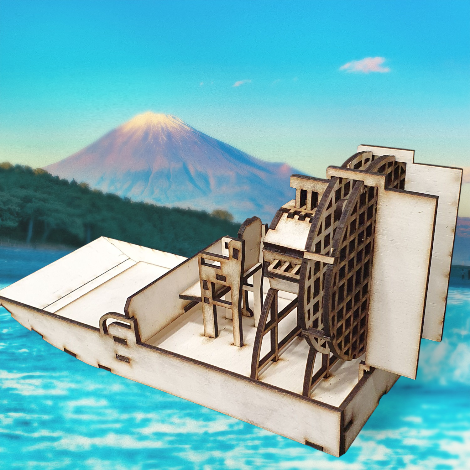 Airboat 3D Wooden Puzzle Kit – Perfect for Beginners!