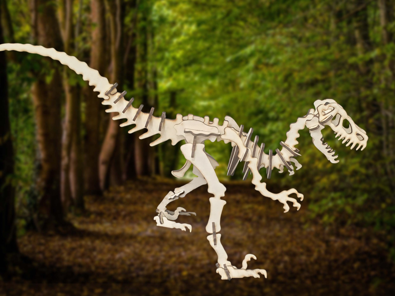 Velociraptor Dinosaur 3D Wooden Puzzle