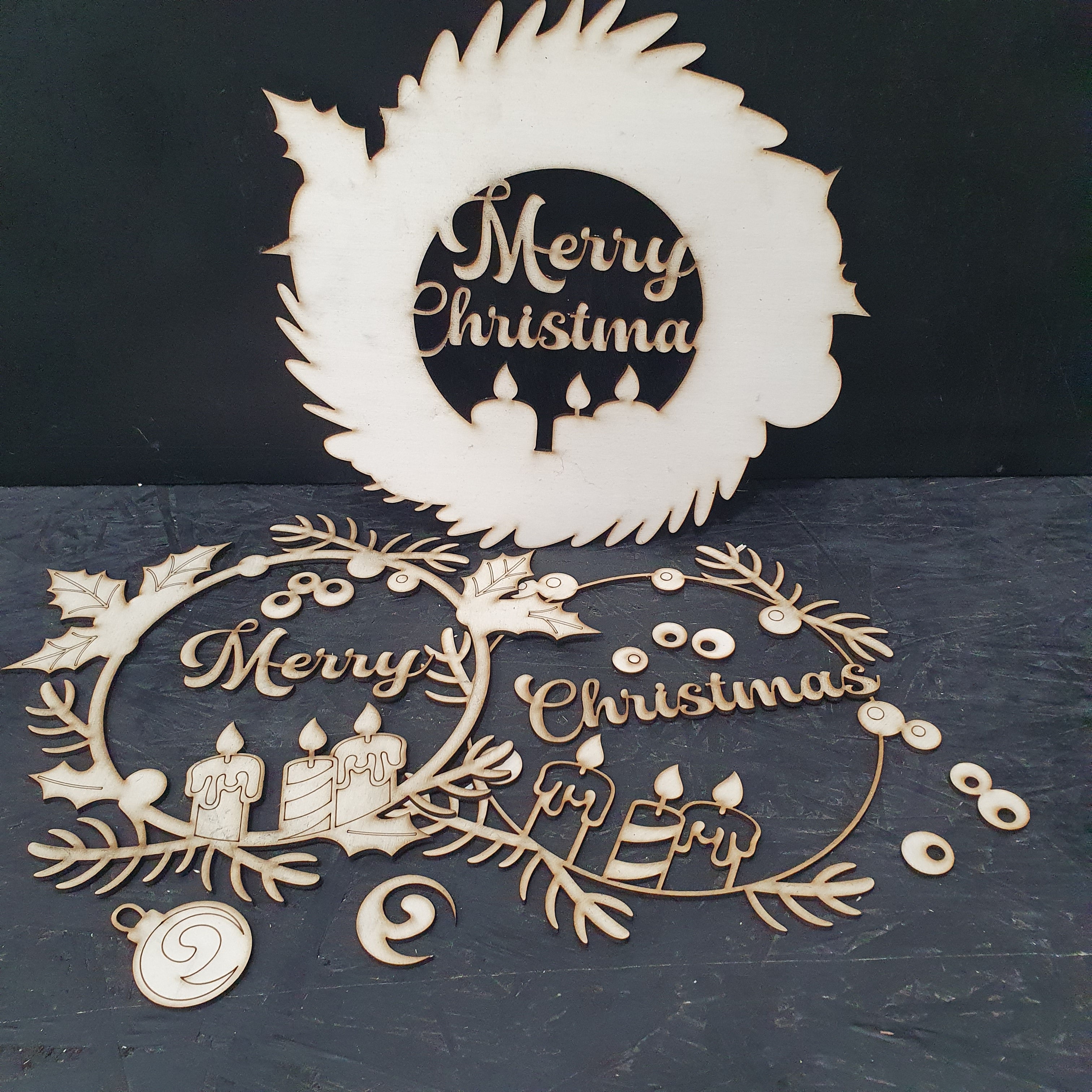 DIY Wooden Multi Layer Christmas Wreath Kit – Paint & Glue; Create Your Own Festive Masterpiece