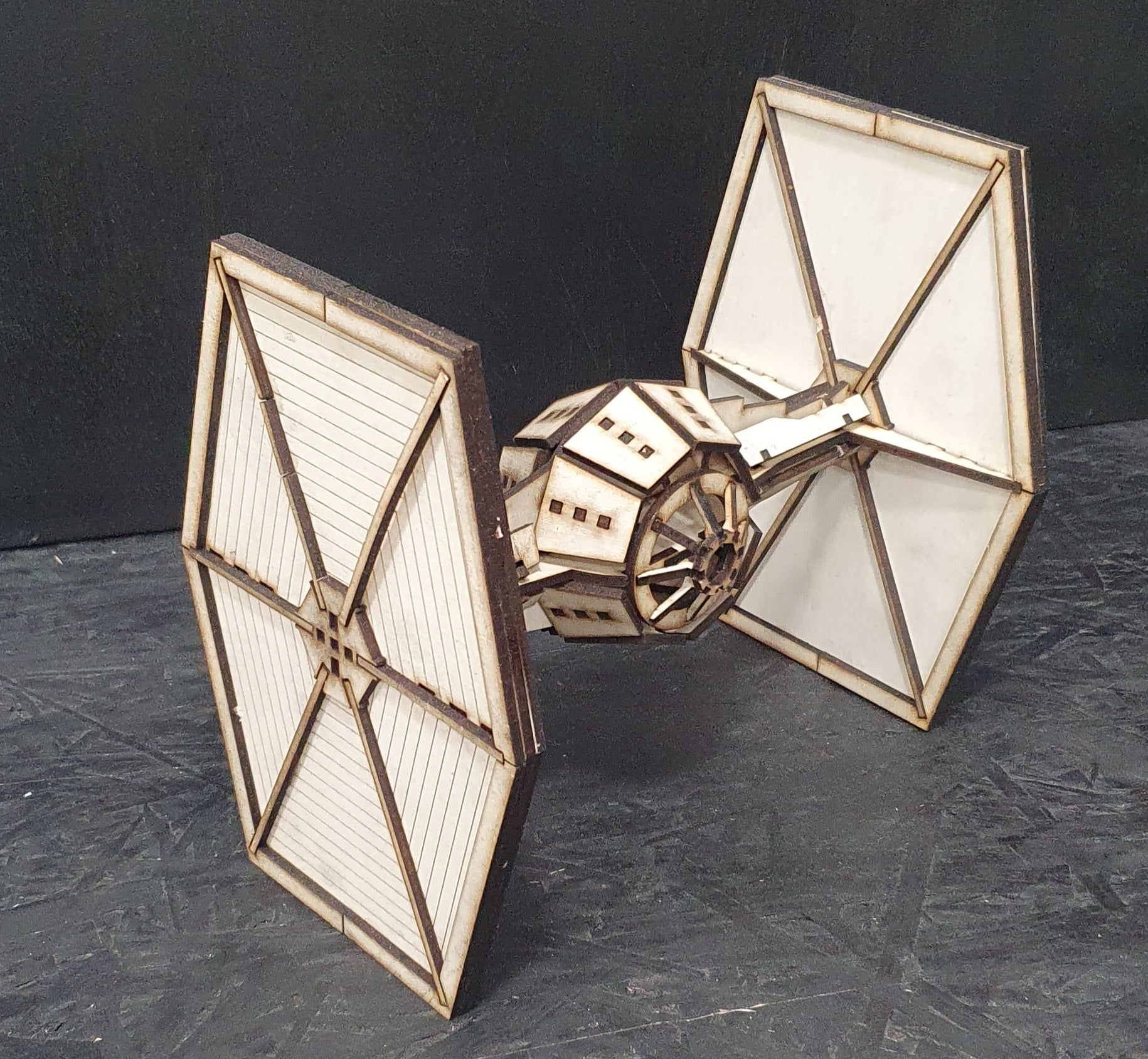 TIE Fighter 3D Wooden Model Kit | Large Laser-Cut Puzzle