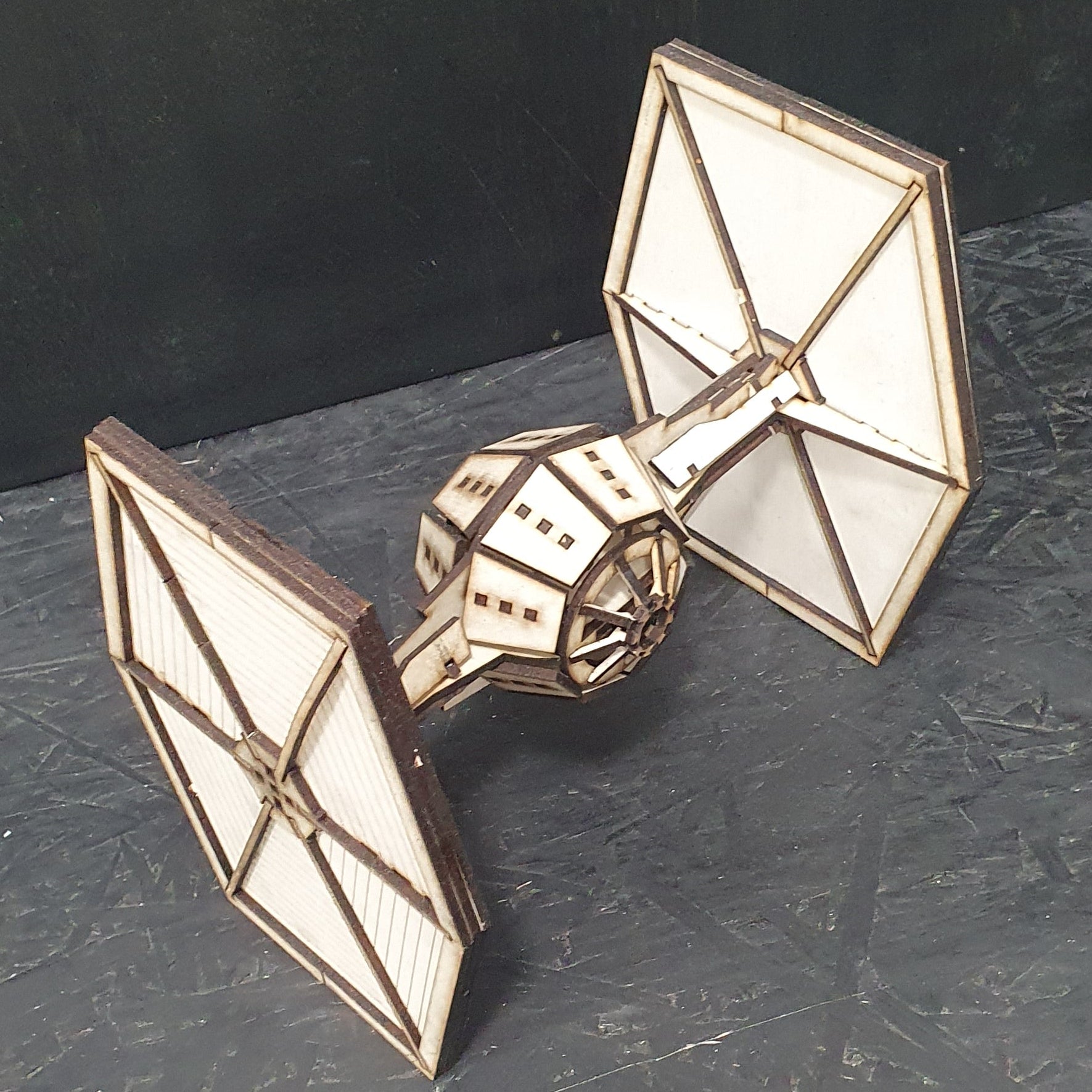 TIE Fighter 3D Wooden Model Kit | Large Laser-Cut Puzzle