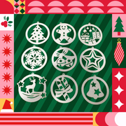 Set of 9 Wooden Christmas Tree Blanks – Ready to Paint & Decorate