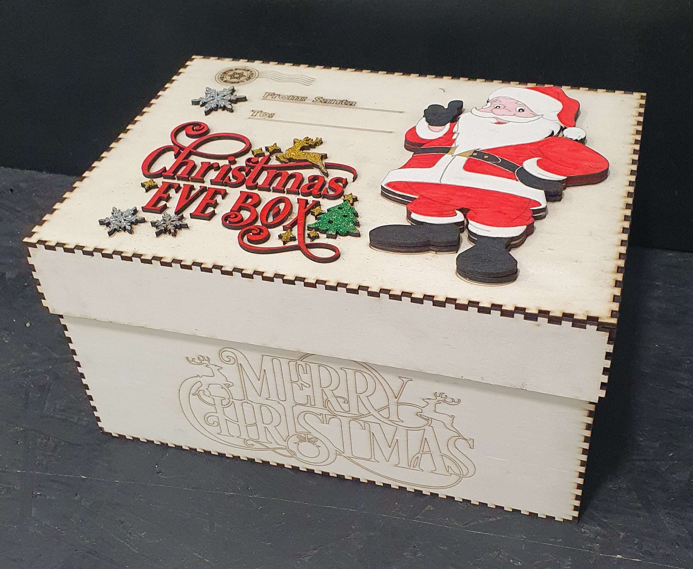 Large Wooden Christmas Box – Personalised