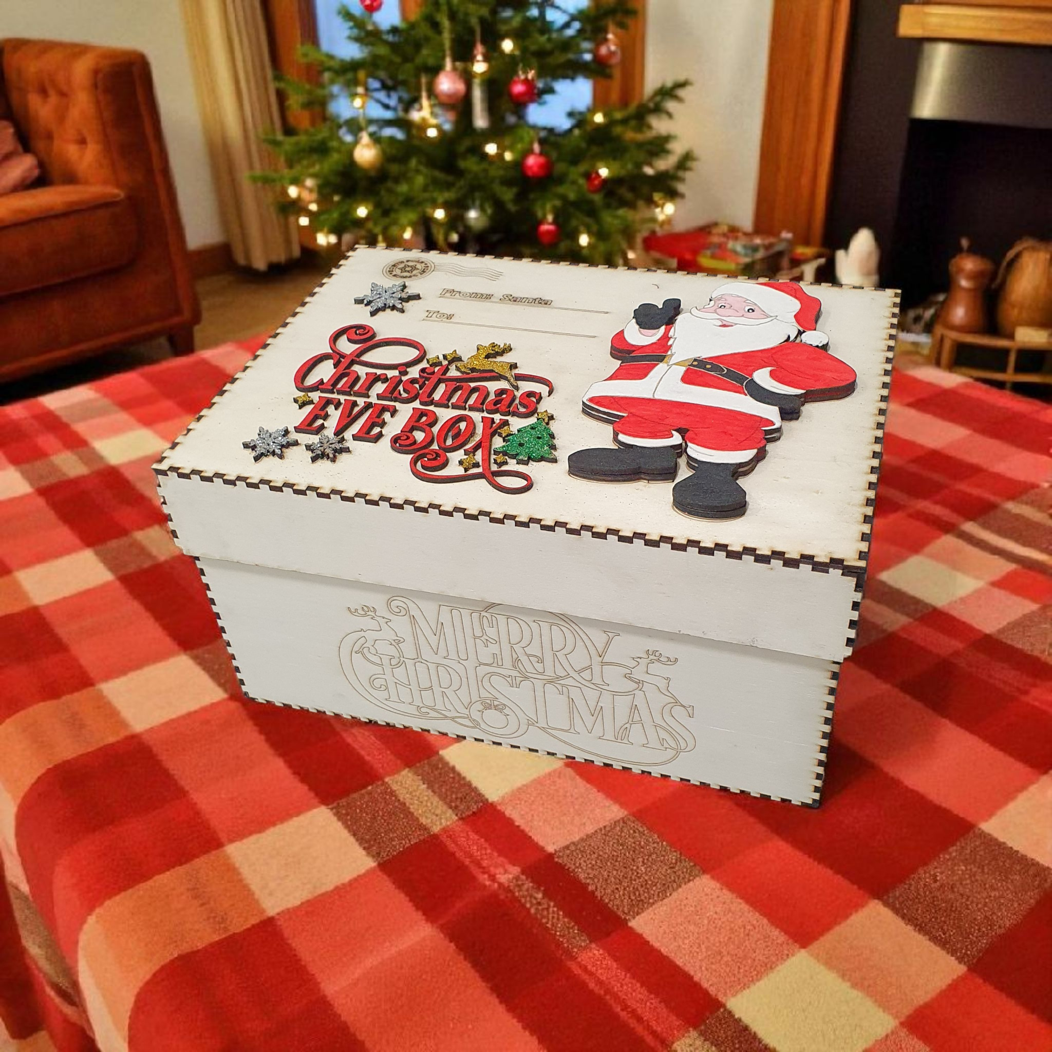 Large Wooden Christmas Box – Personalised