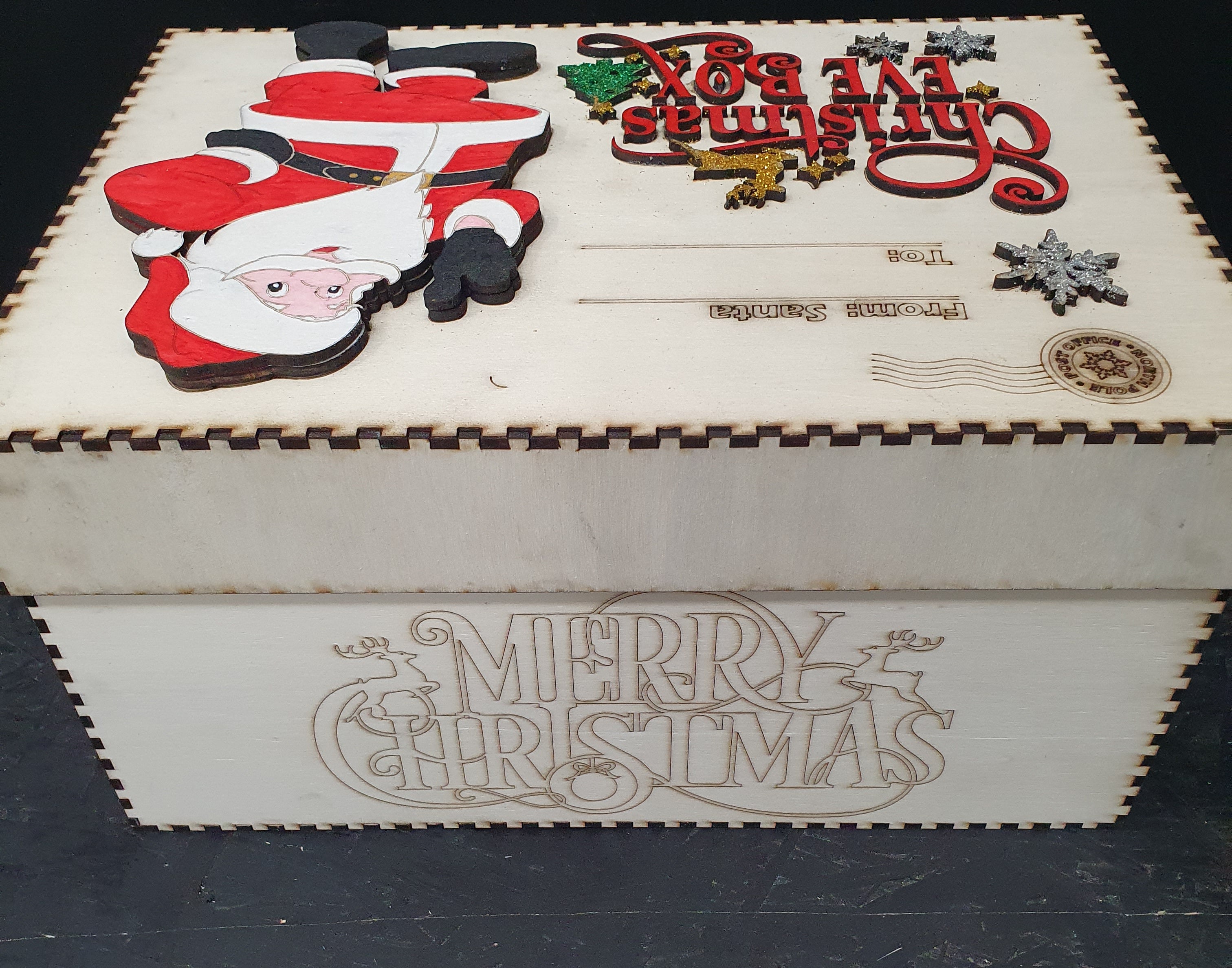 Large Wooden Christmas Box – Personalised