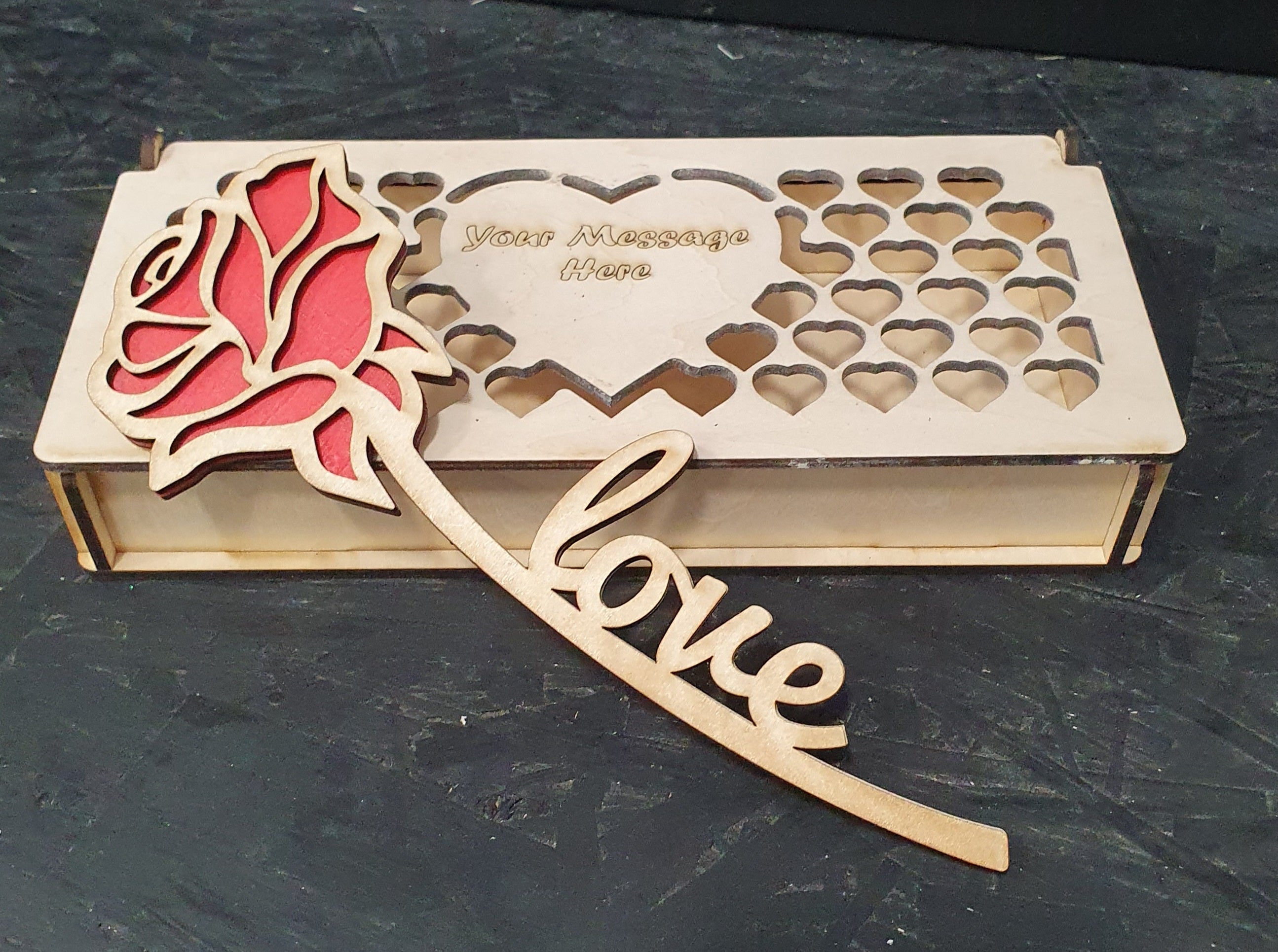 Beautiful Wood Rose in Wooden Box | DIY Craft & Keepsake Gift