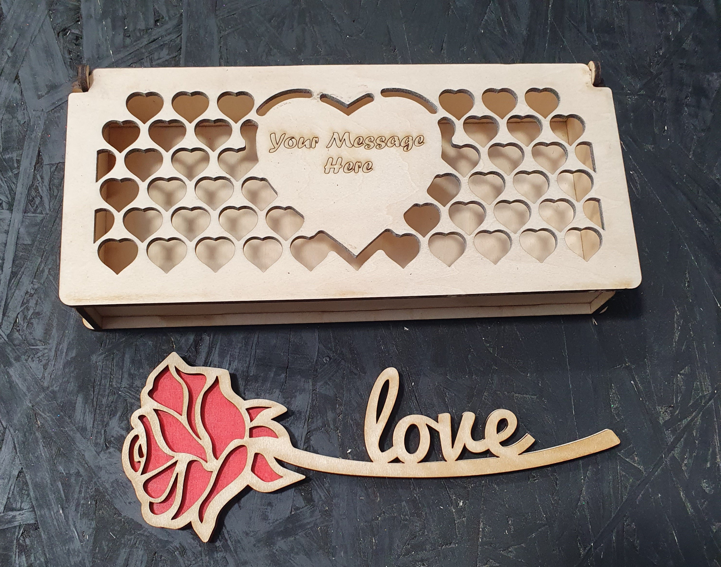 Beautiful Wood Rose in Wooden Box | DIY Craft & Keepsake Gift