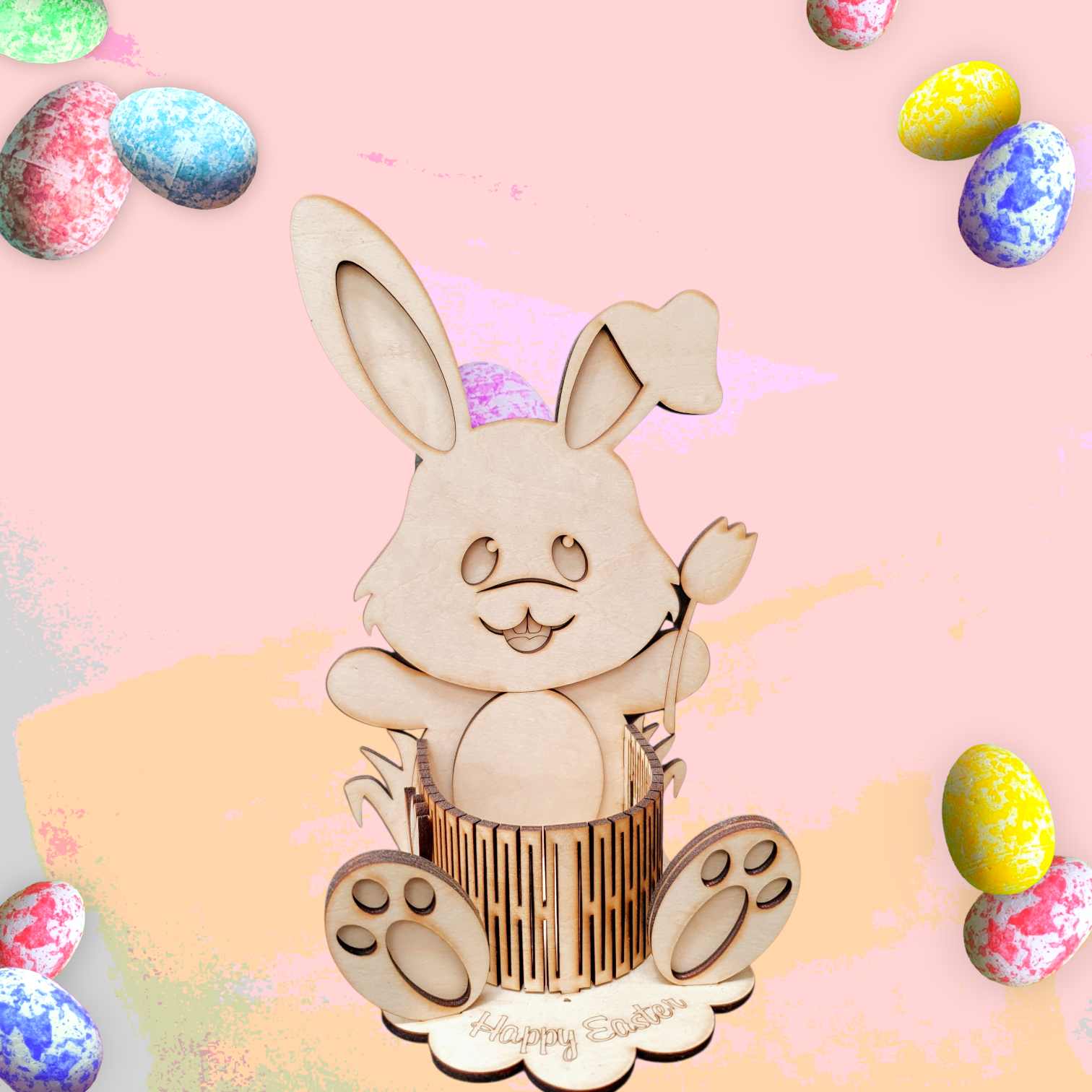 Bunny Easter Egg Holder | DIY Wooden Easter Craft Kit