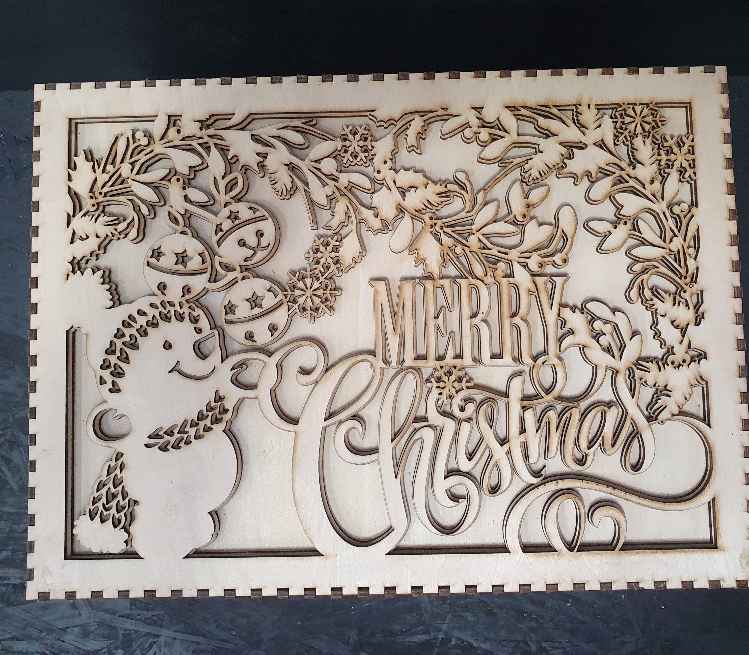 Large Wooden Christmas Box | Festive Gift & Keepsake Storage