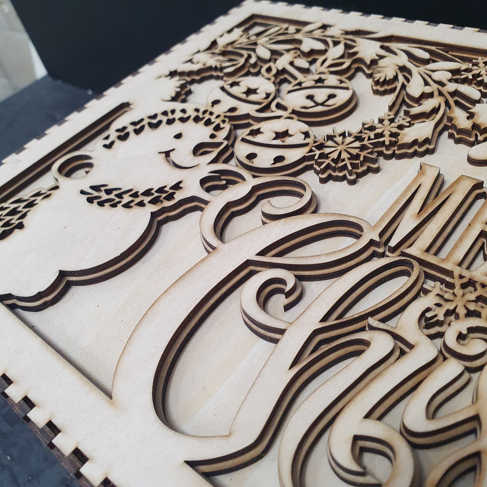 Large Wooden Christmas Box | Festive Gift & Keepsake Storage