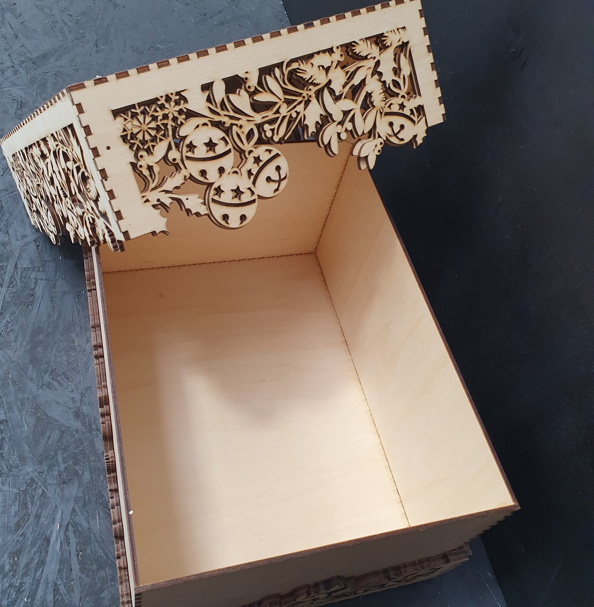 Large Wooden Christmas Box | Festive Gift & Keepsake Storage