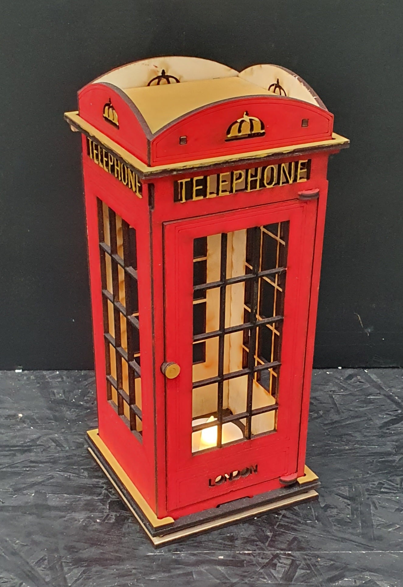 Wooden Old-Fashioned Telephone Box – DIY Craft Kit | Build, Paint & Display