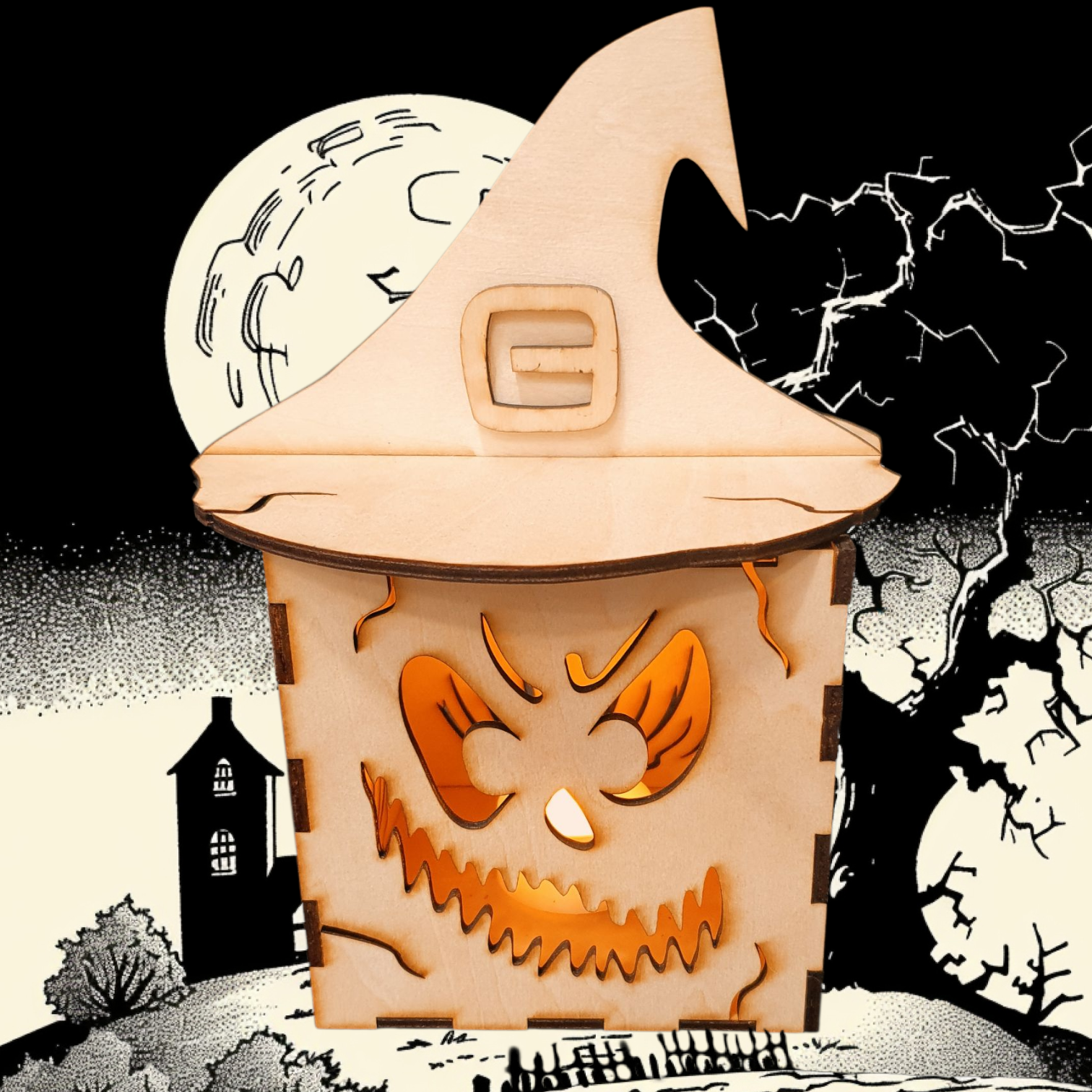 Spooky Halloween Light Box | DIY Halloween Craft & Décor Kit