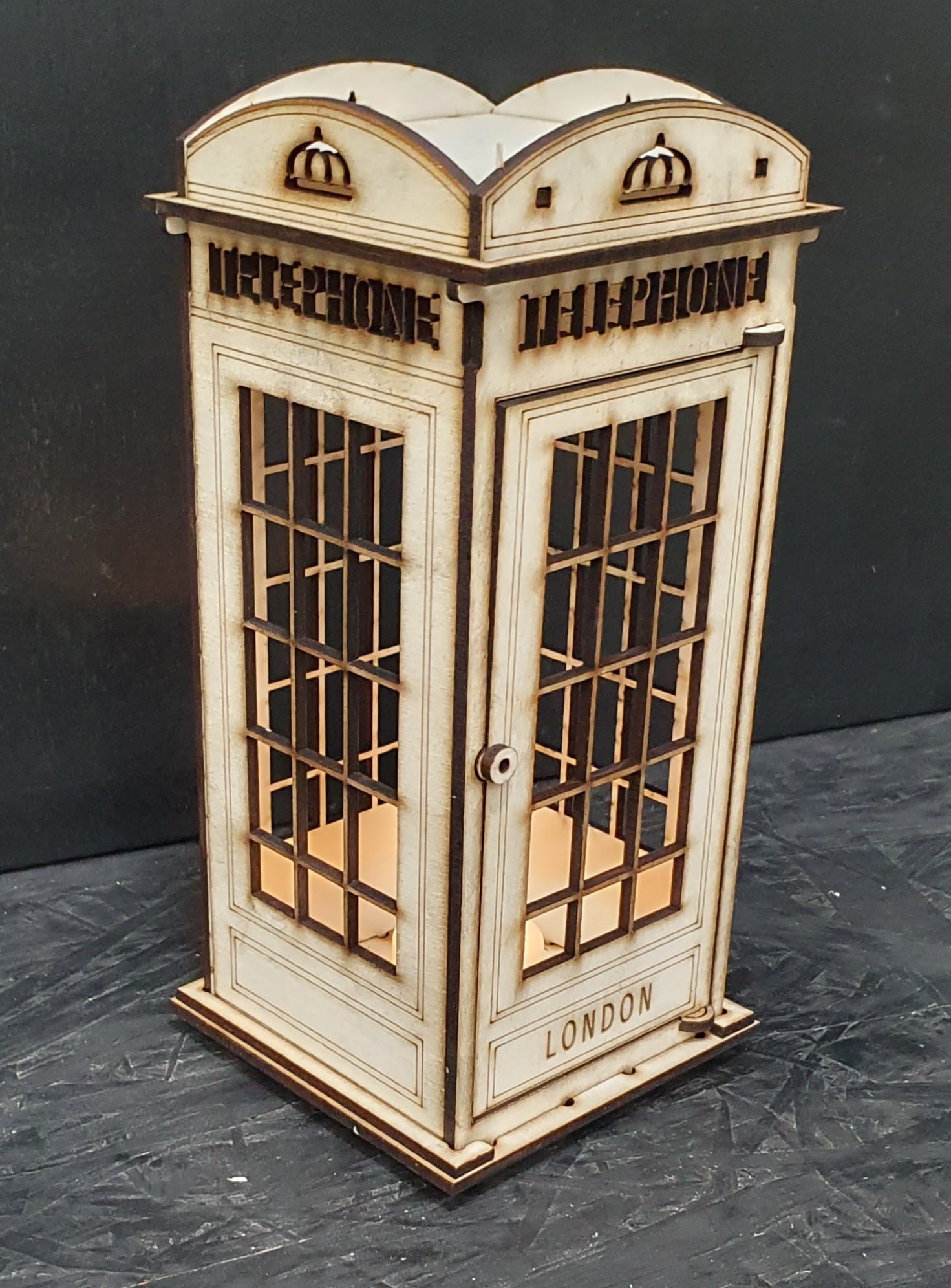 Wooden Old-Fashioned Telephone Box – DIY Craft Kit | Build, Paint & Display
