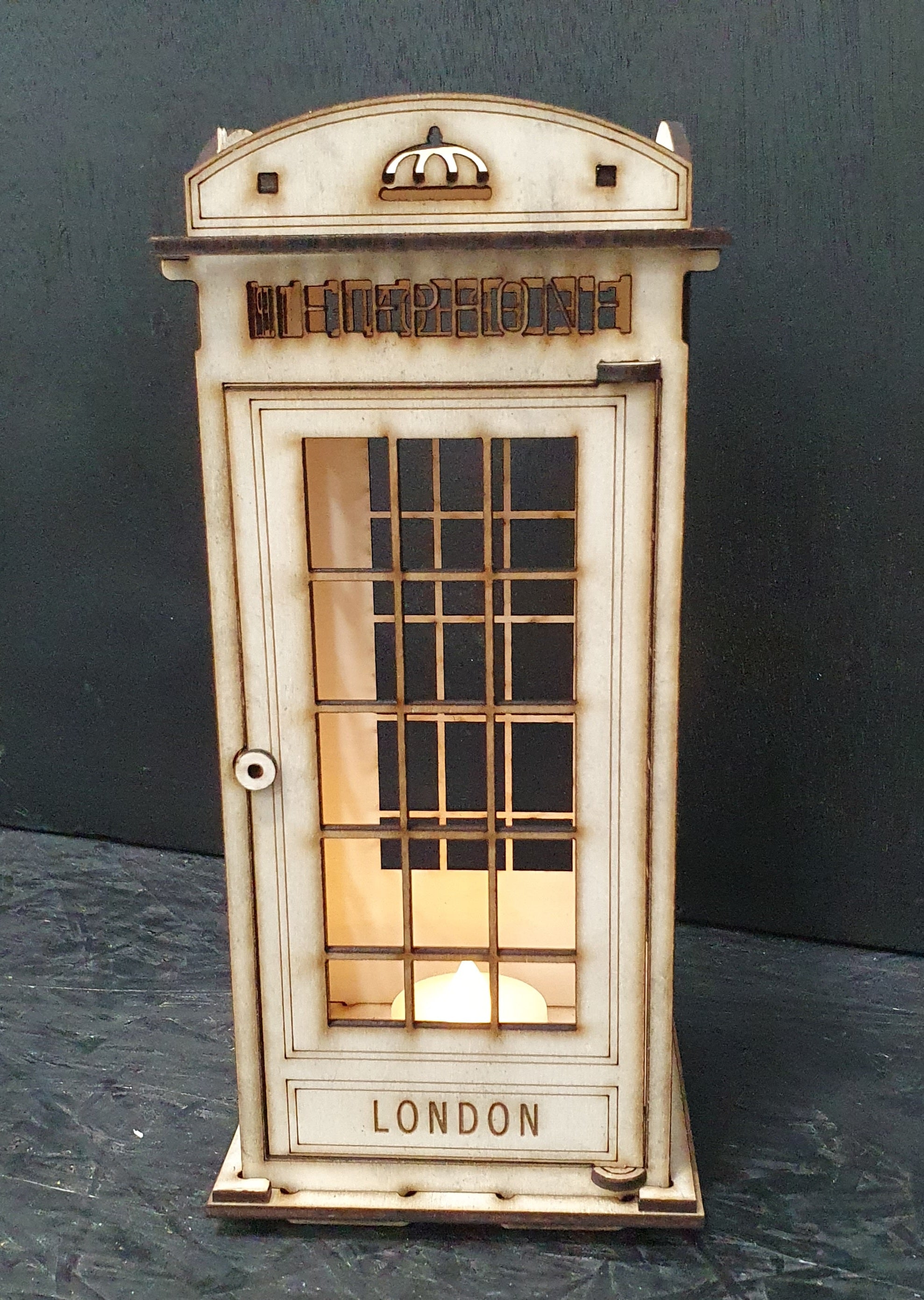 Wooden Old-Fashioned Telephone Box – DIY Craft Kit | Build, Paint & Display