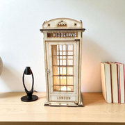 Wooden Old-Fashioned Telephone Box – DIY Craft Kit | Build, Paint & Display