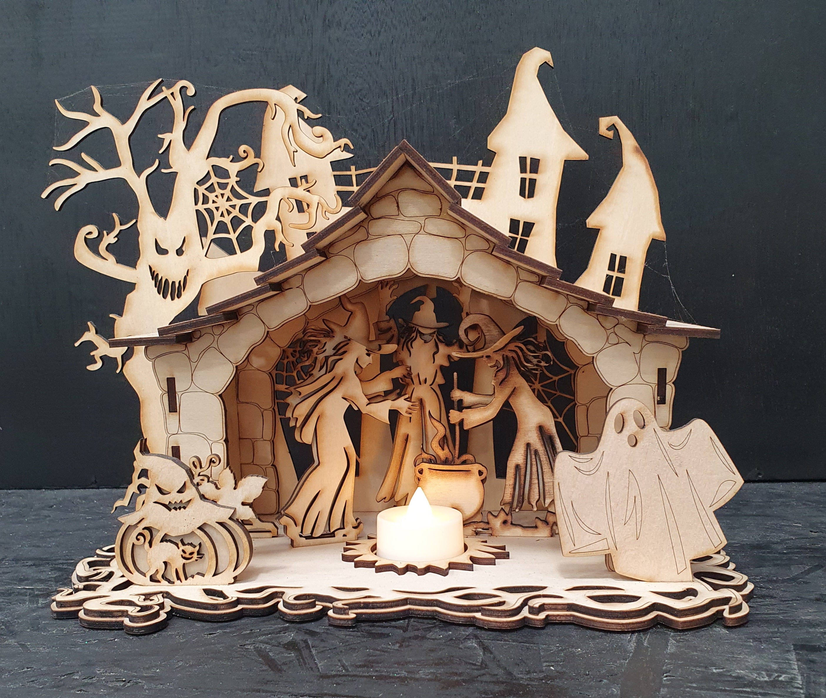 Halloween Witches House with Cauldron – Spooky DIY Craft Kit