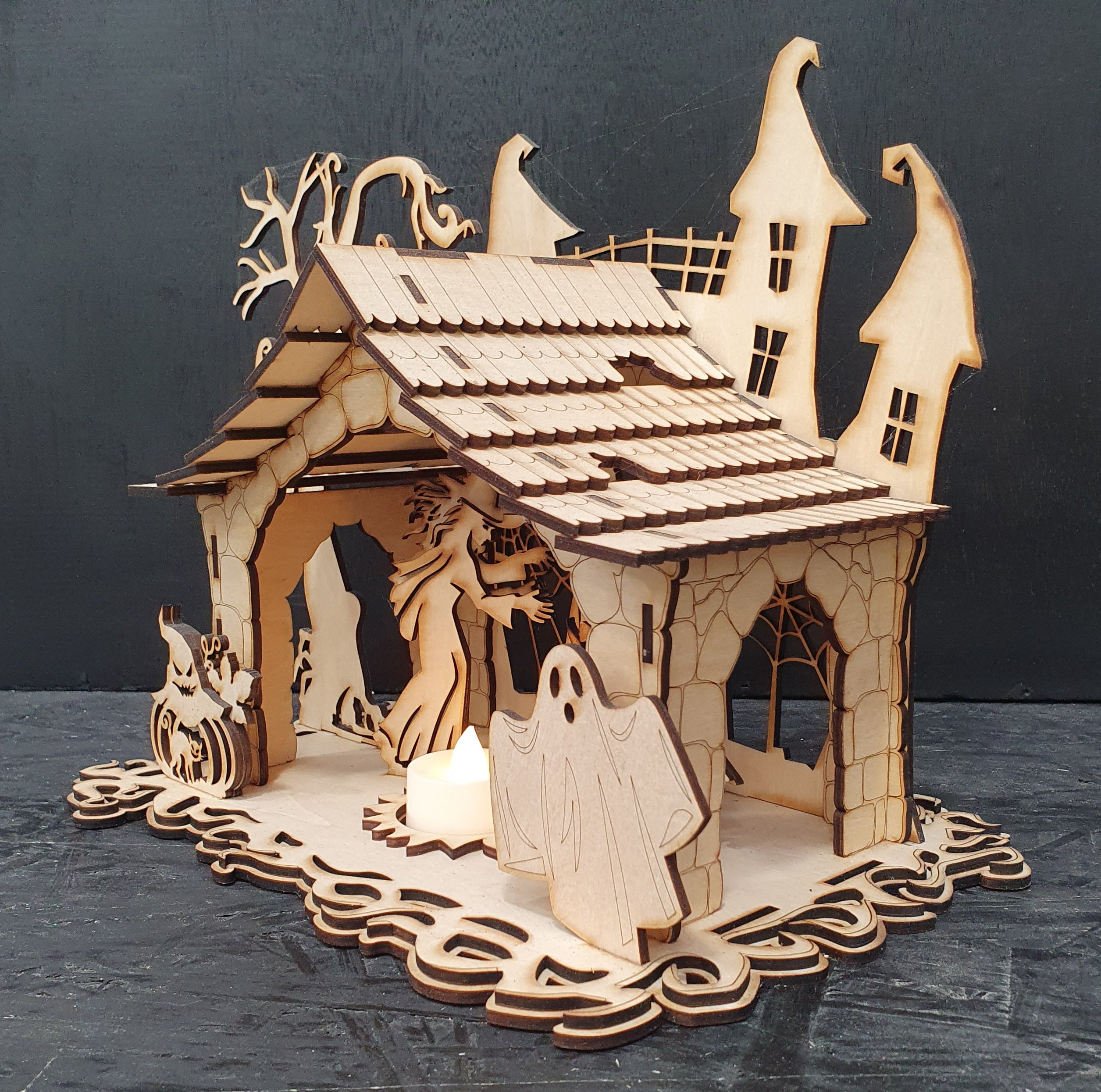 Halloween Witches House with Cauldron – Spooky DIY Craft Kit