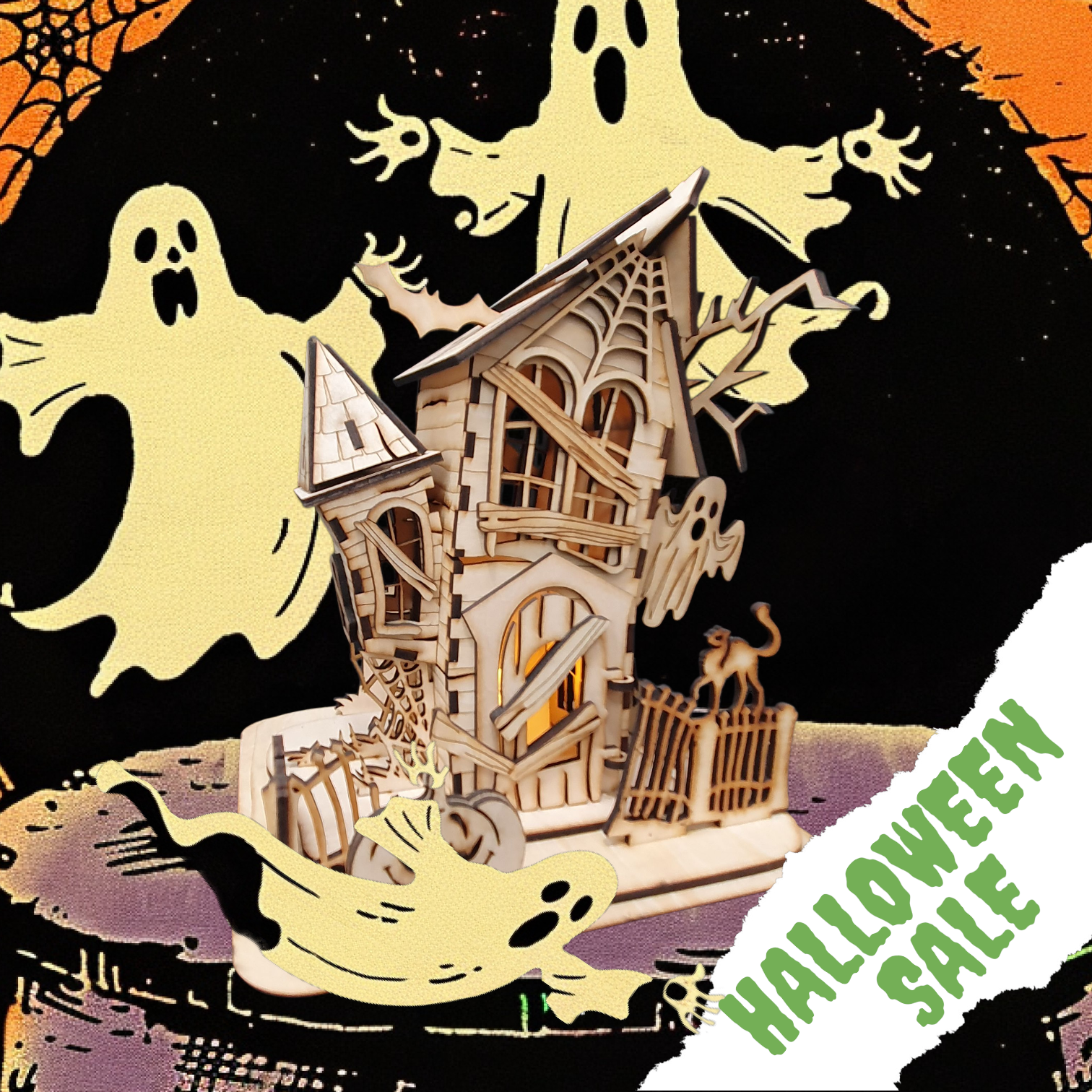 Halloween Haunted Wonky House – Spooky DIY Craft Kit