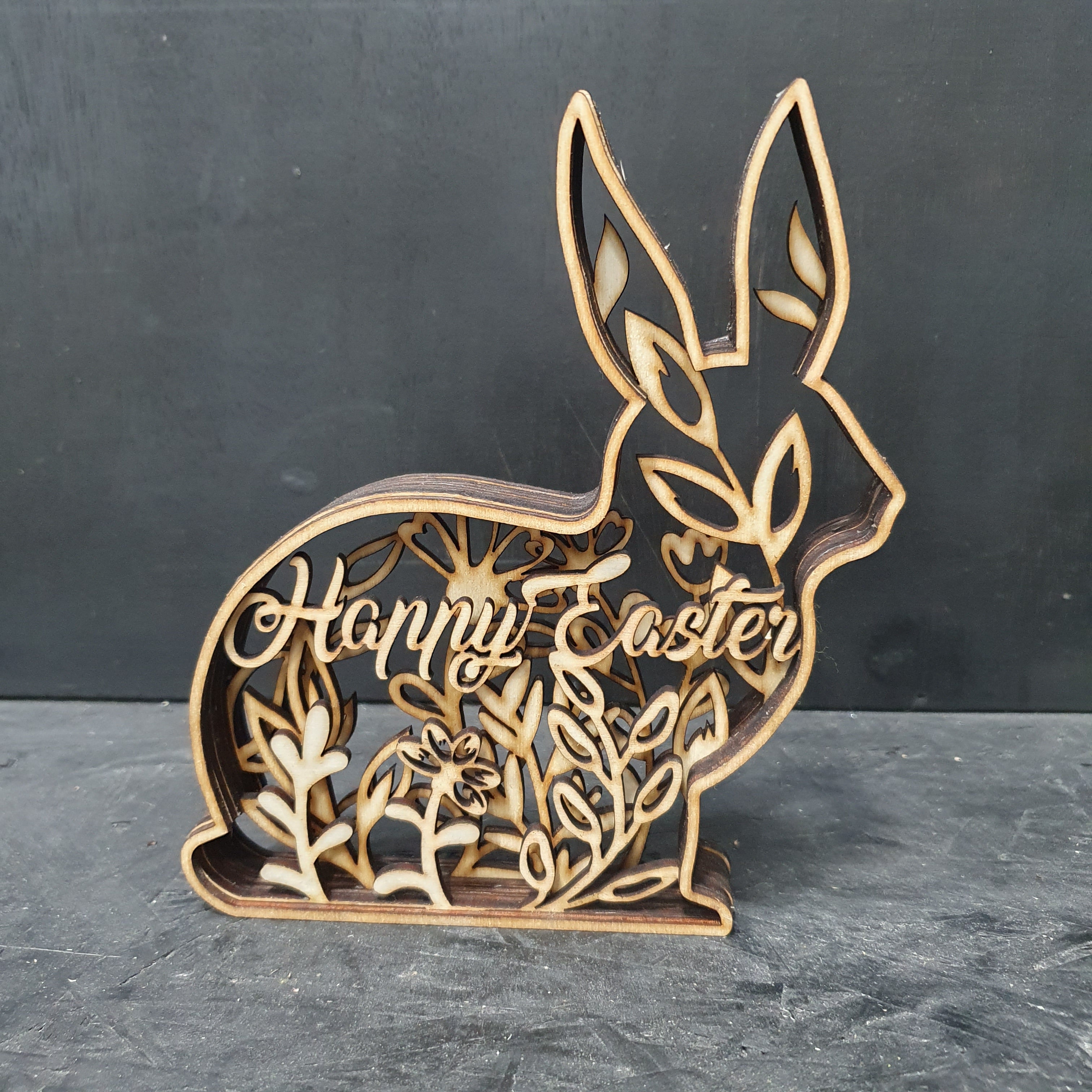 Multi-Layered Easter Bunny Craft Kit – 8 Layer Wooden DIY Decor with Paints & Glue | Laser Cut Easter Decoration