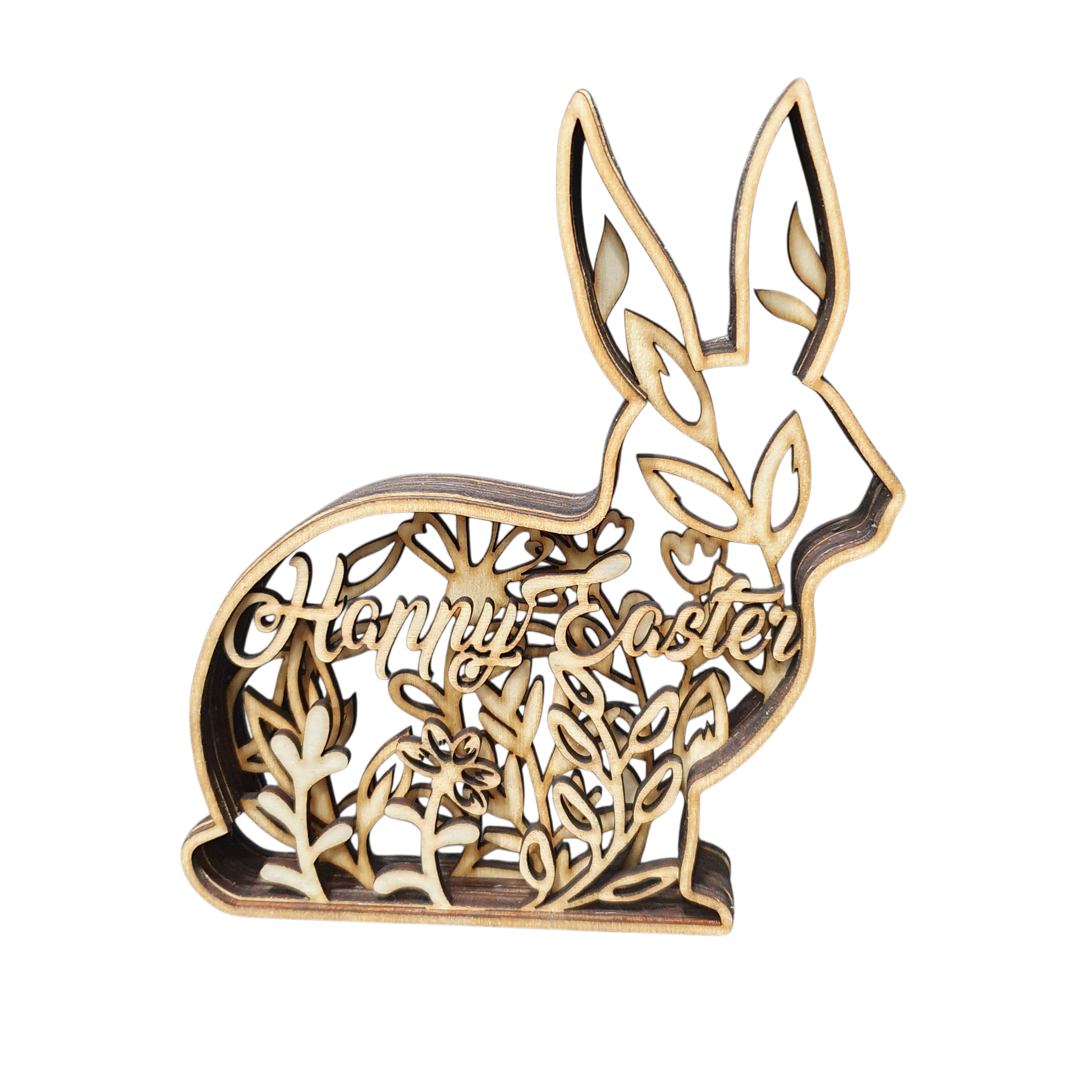 Multi-Layered Easter Bunny Craft Kit – 8 Layer Wooden DIY Decor with Paints & Glue | Laser Cut Easter Decoration