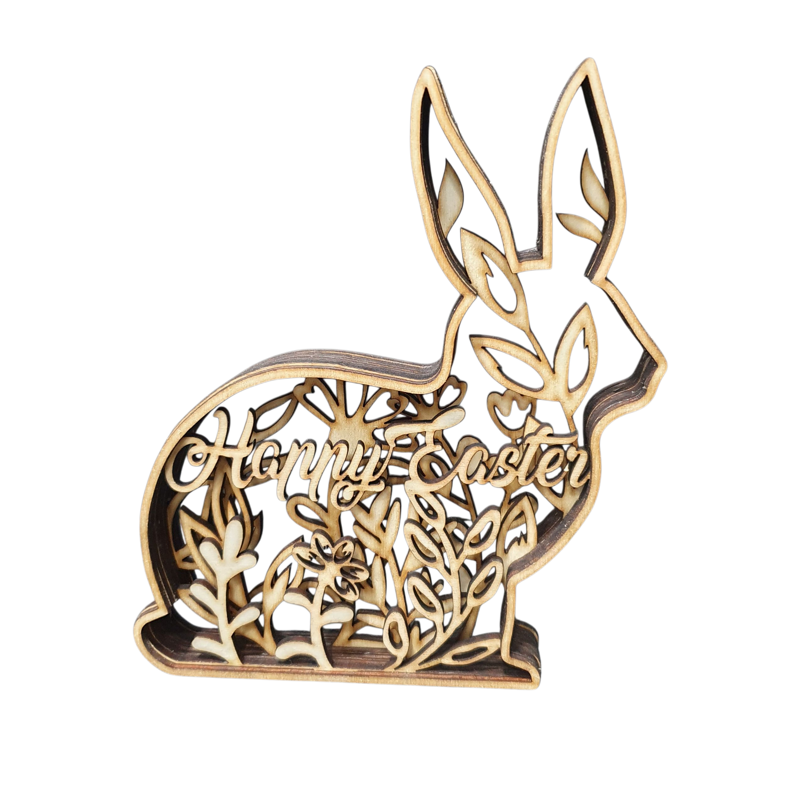 Multi-Layered Easter Bunny Craft Kit – 8 Layer Wooden DIY Decor with Paints & Glue | Laser Cut Easter Decoration