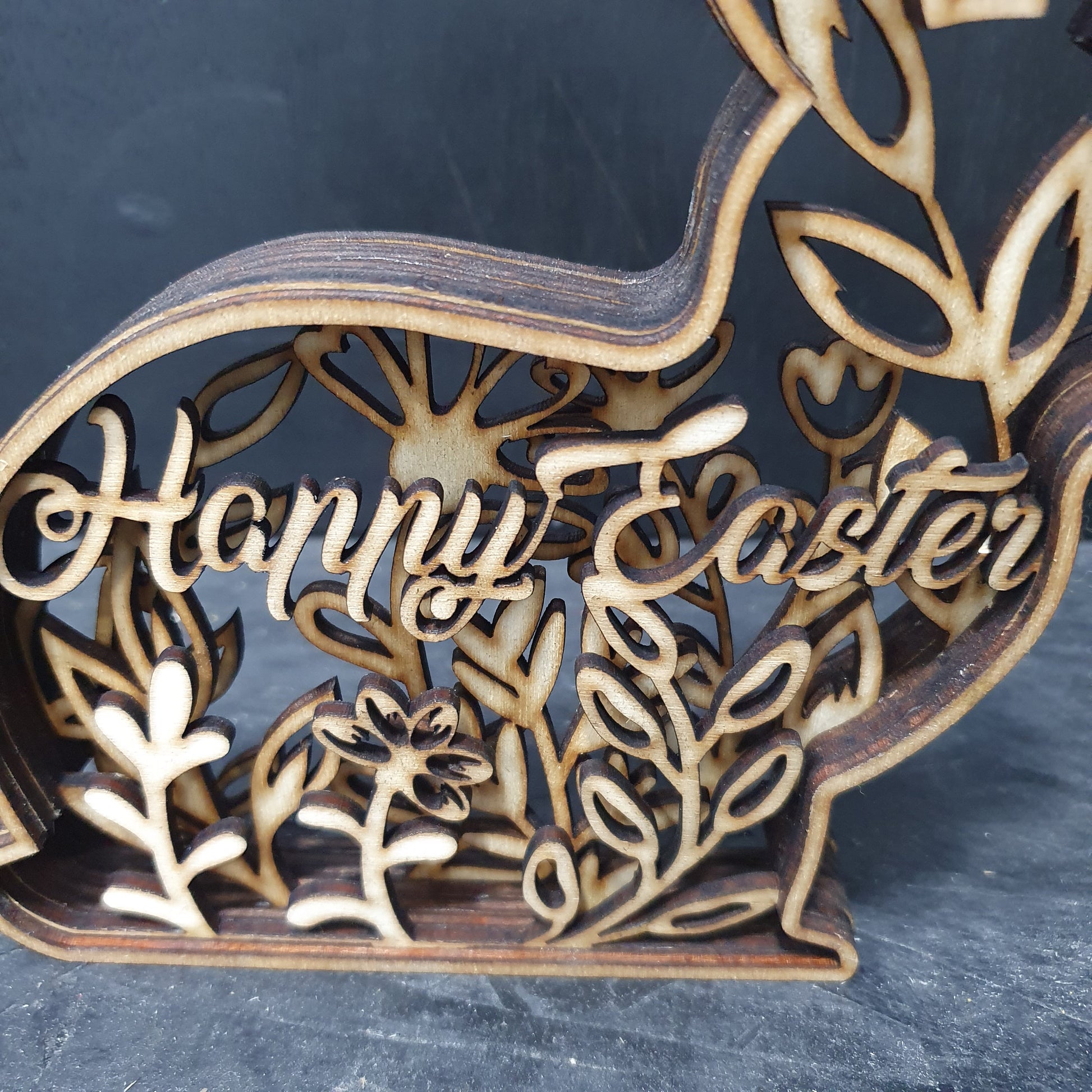 Multi-Layered Easter Bunny Craft Kit – 8 Layer Wooden DIY Decor with Paints & Glue | Laser Cut Easter Decoration