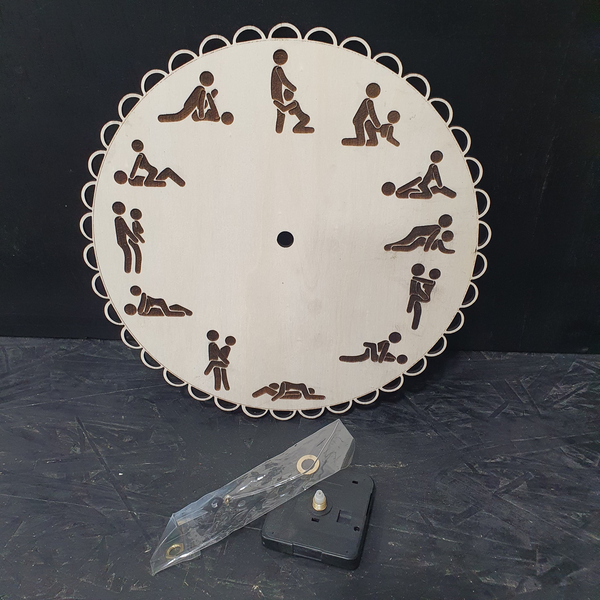 Erotic Karma Sutra Wall Clock – Fun Novelty Silhouette Clock Kit with Mechanism