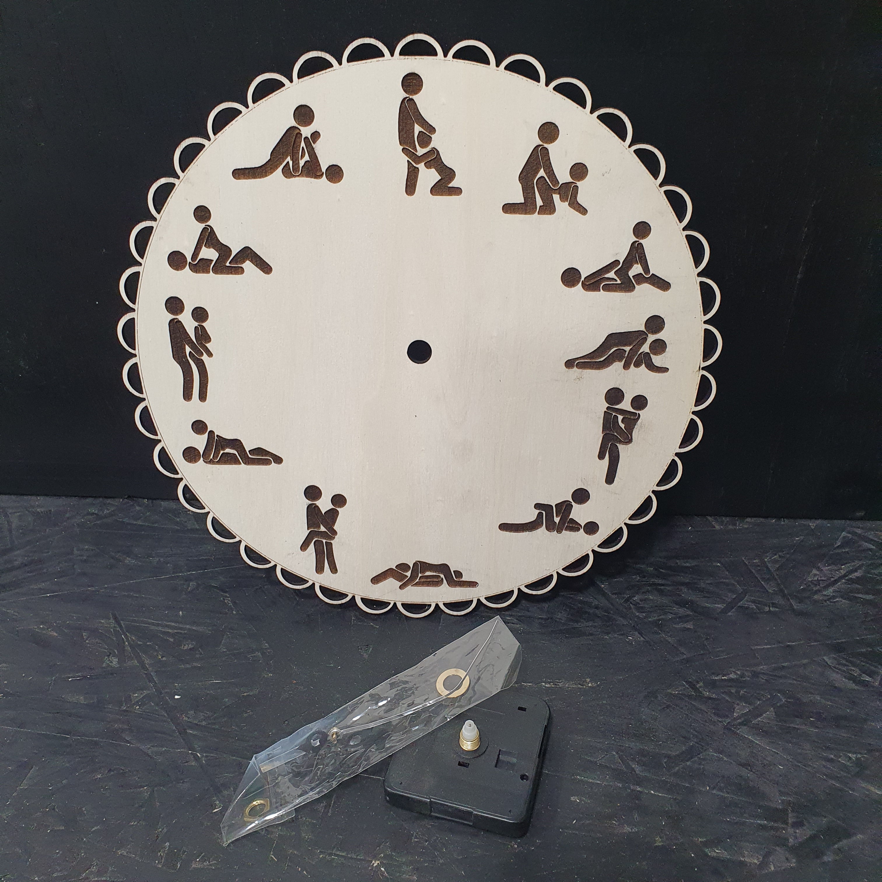 Erotic Karma Sutra Wall Clock – Fun Novelty Silhouette Clock Kit with Mechanism