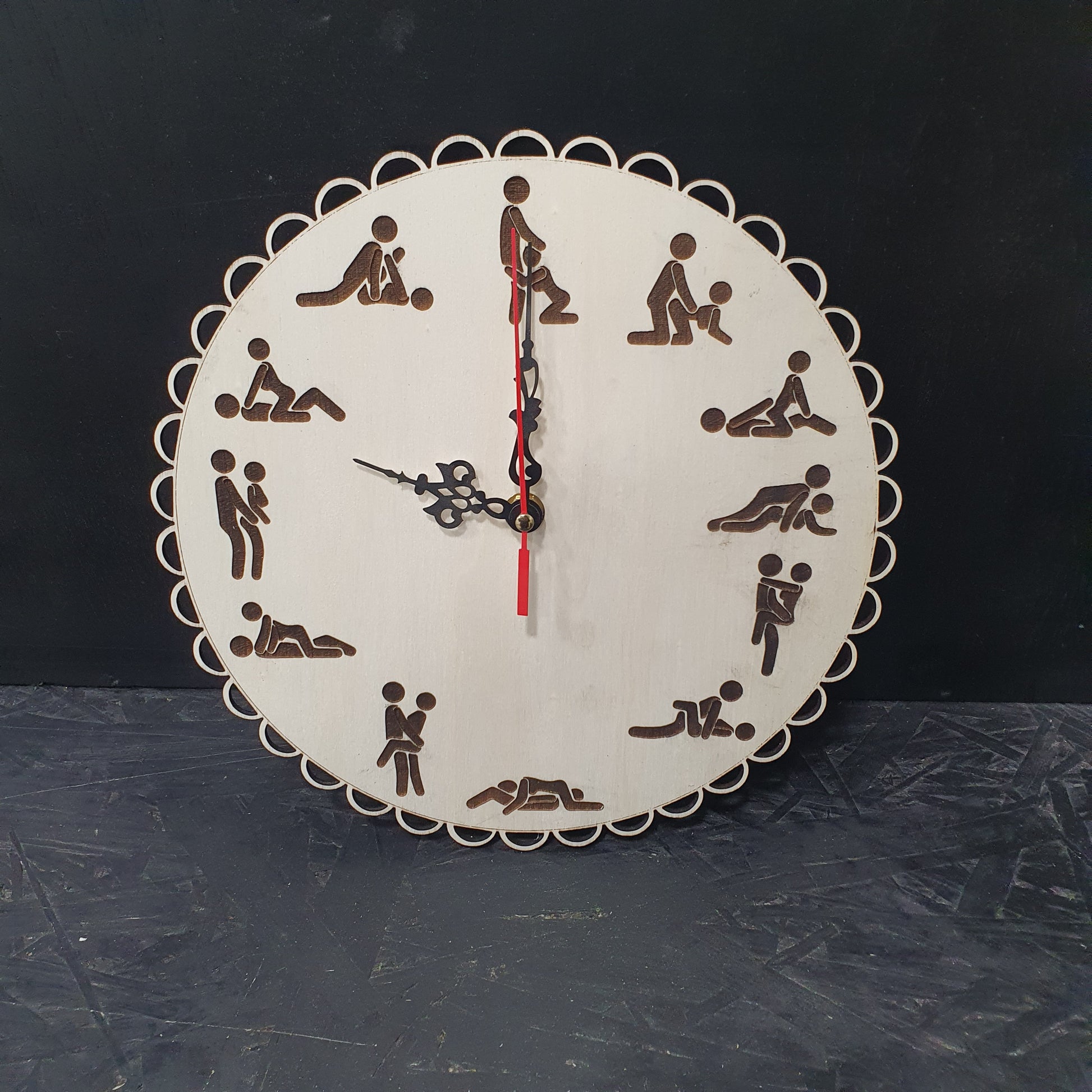 Erotic Karma Sutra Wall Clock – Fun Novelty Silhouette Clock Kit with Mechanism