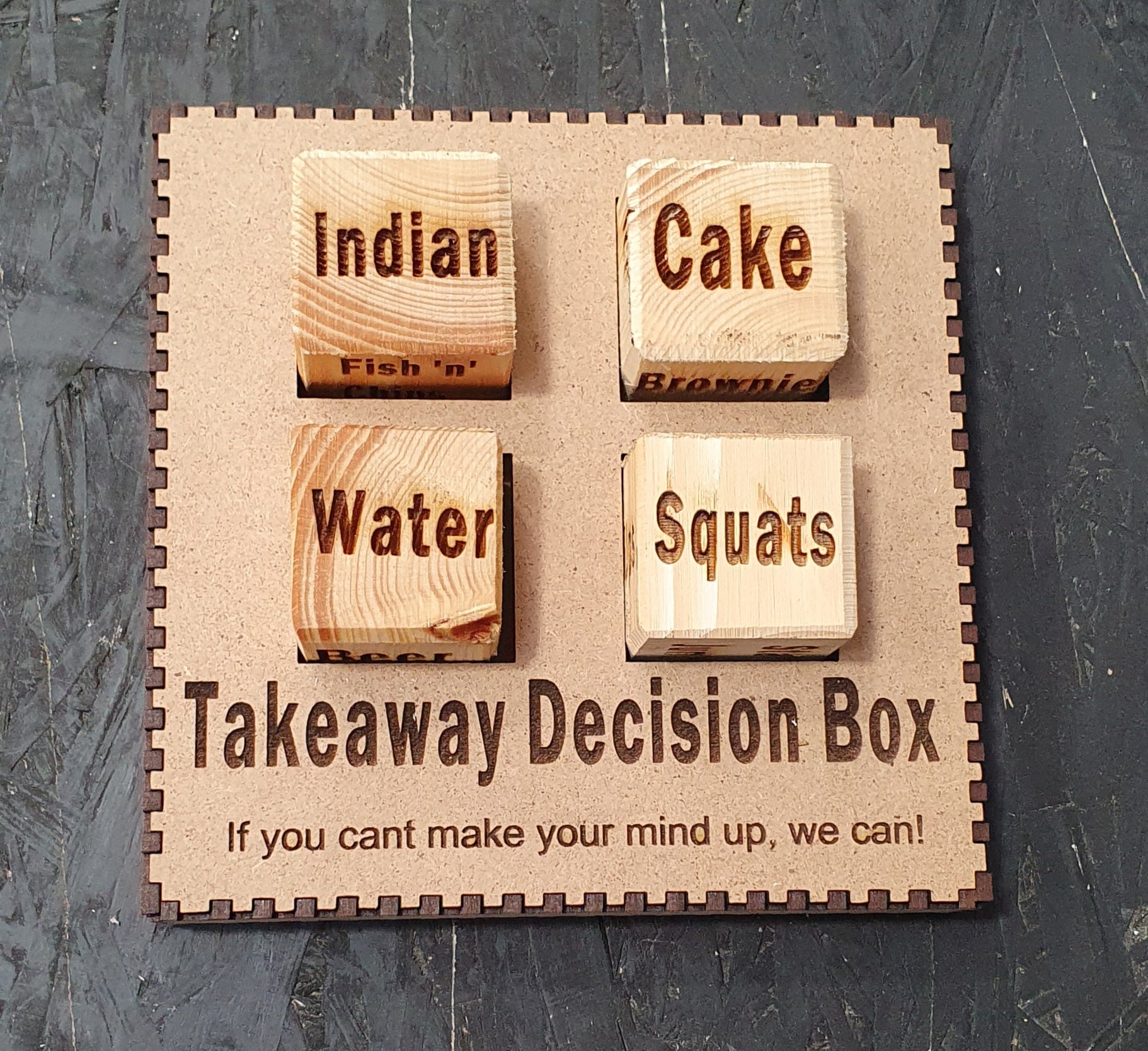 Personalised Takeaway Decision Dice – Fun Food, Drink & Dessert Choice Dice Set | Novelty Gift