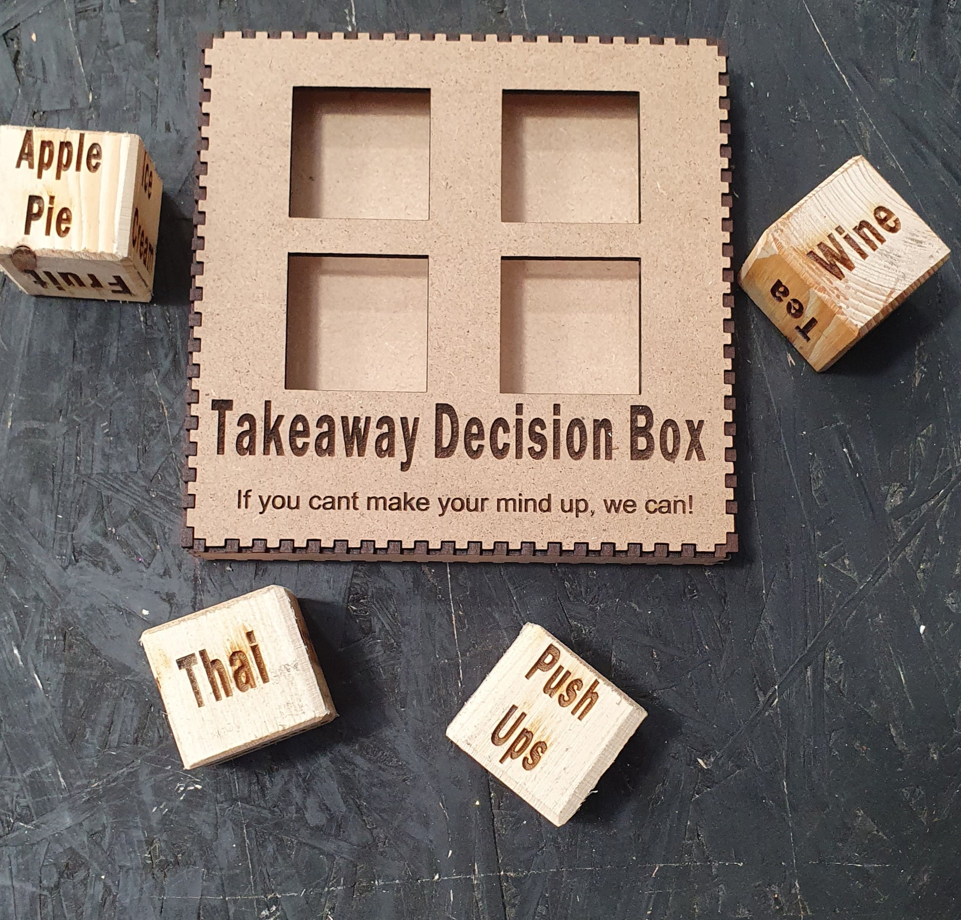 Personalised Takeaway Decision Dice – Fun Food, Drink & Dessert Choice Dice Set | Novelty Gift