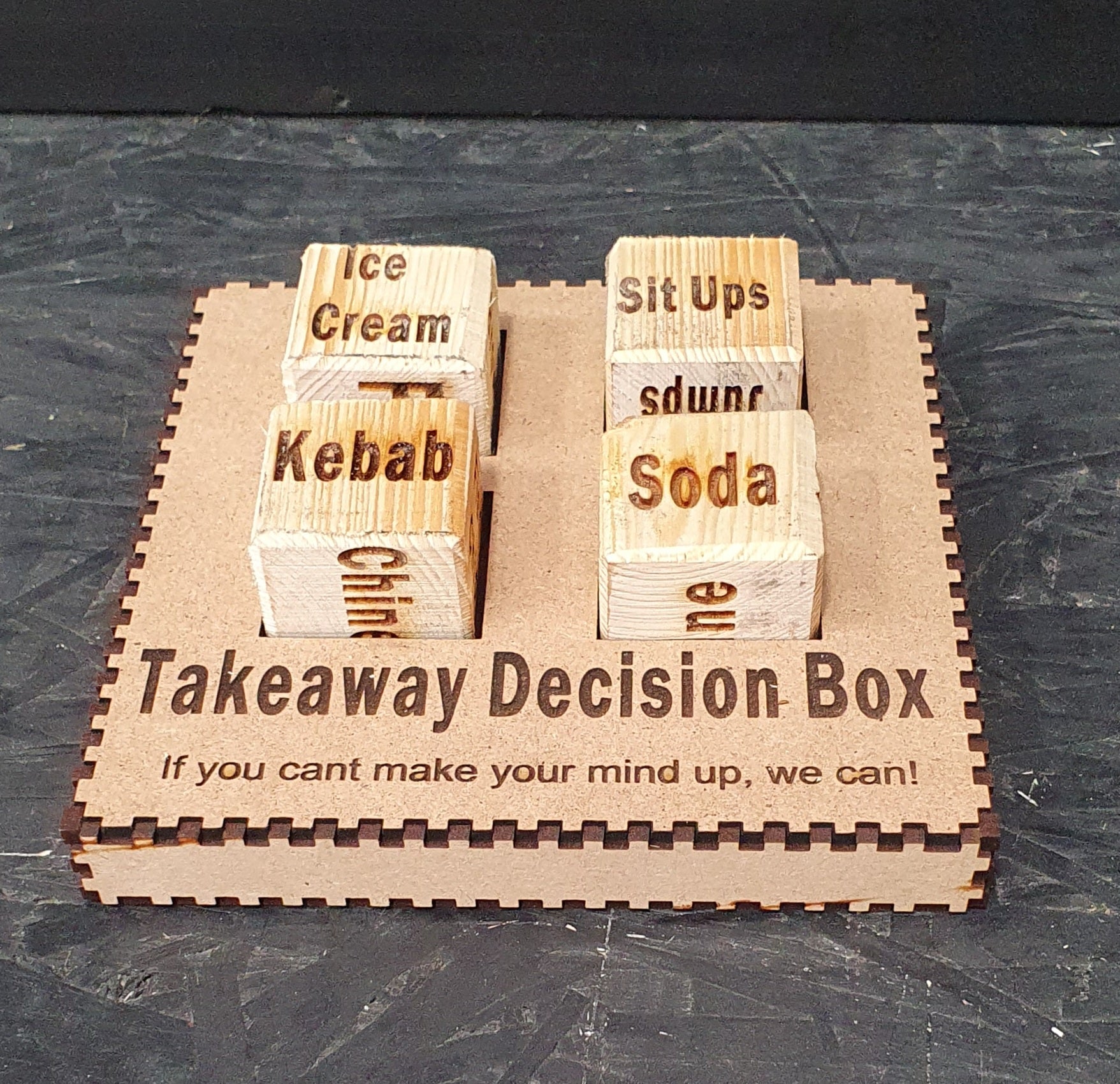 Personalised Takeaway Decision Dice – Fun Food, Drink & Dessert Choice Dice Set | Novelty Gift