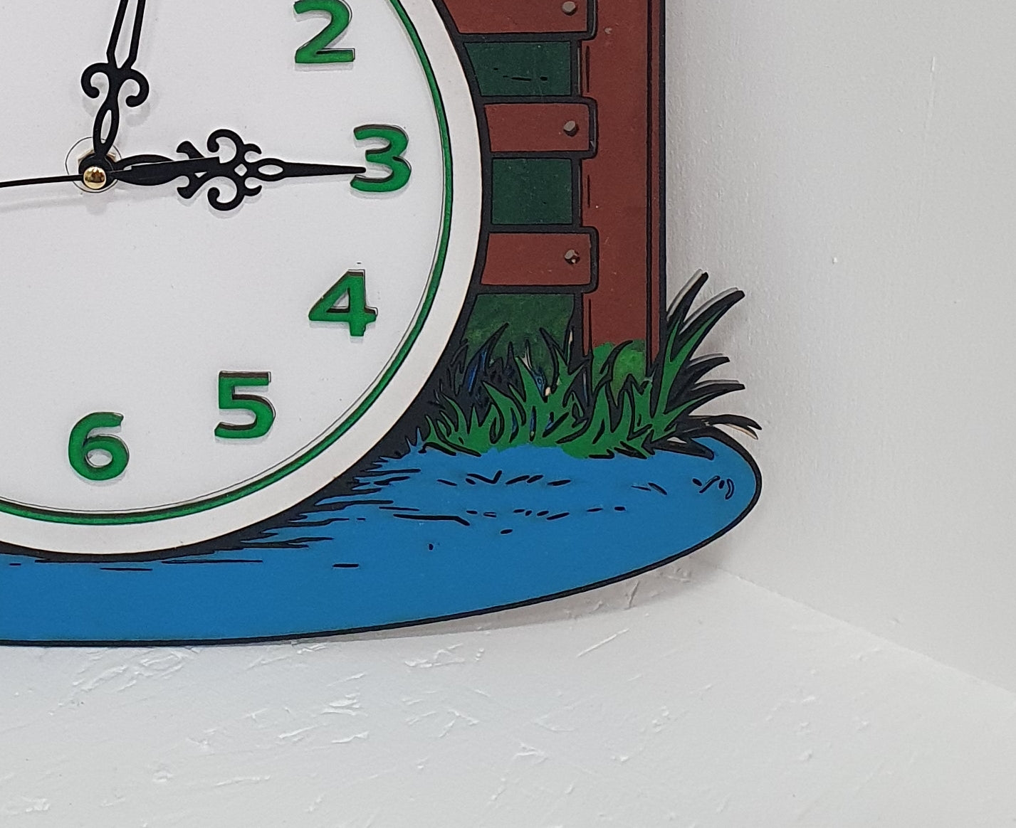 Race Horse Show Jumper Wall Clock – Jumping Horse Over Water Fence – Custom Horse Colours – Unique Equestrian Decor