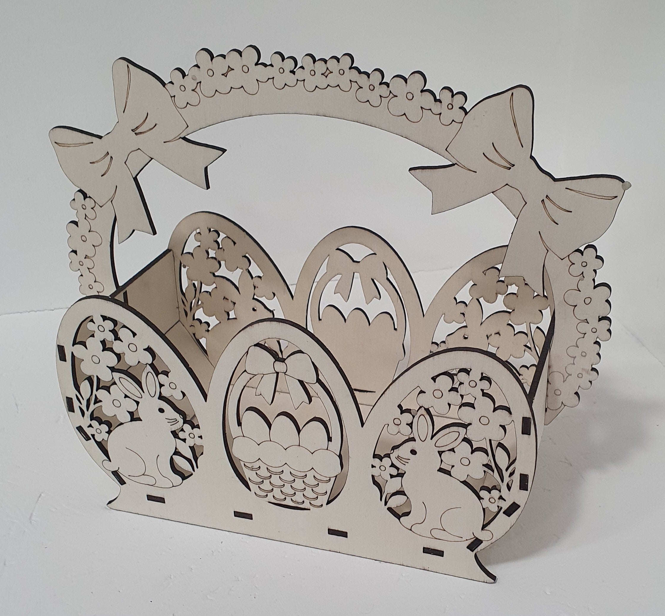 handmade laser cut plywood Easter decoration