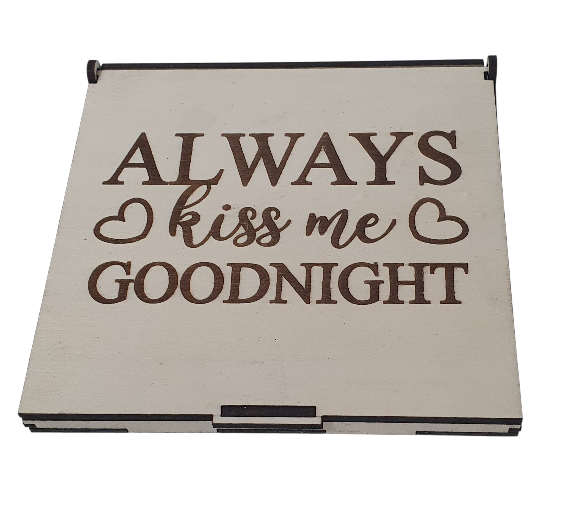Romantic wooden puzzle gift in box spelling Hug Me, engraved love keepsake for couples