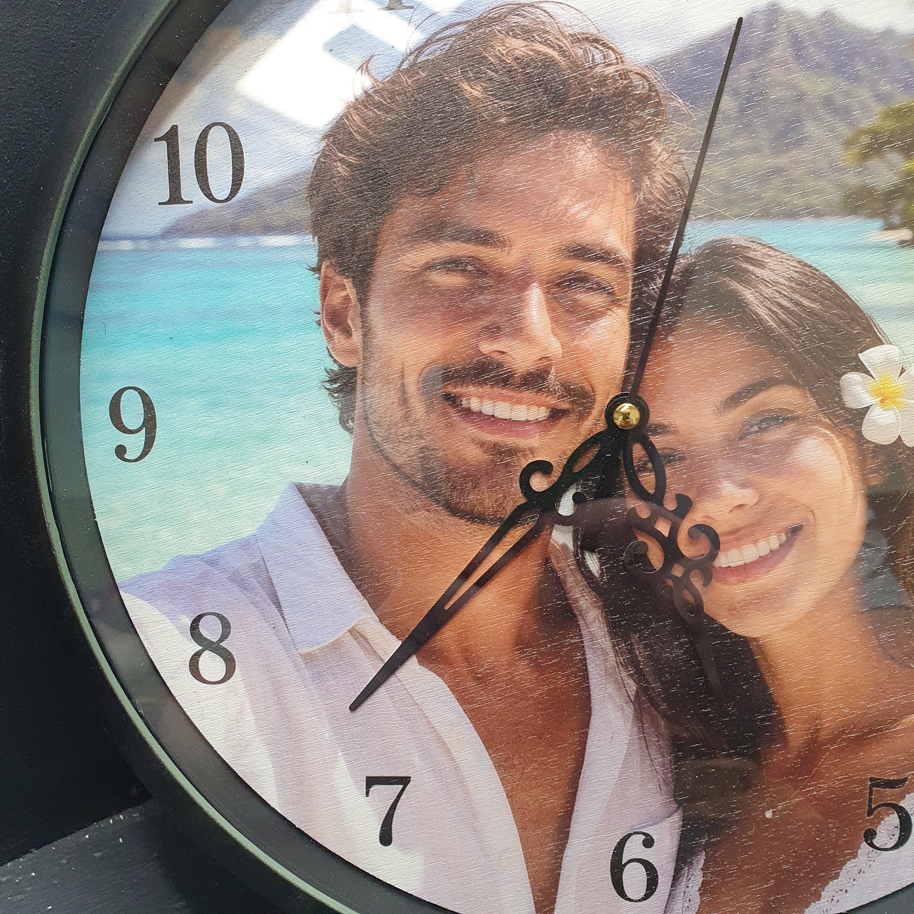 Personalised Photo Wall Clock 30cm Encased Custom Picture Clock Wedding Gift Pet Memorial Family Photo Home Decor