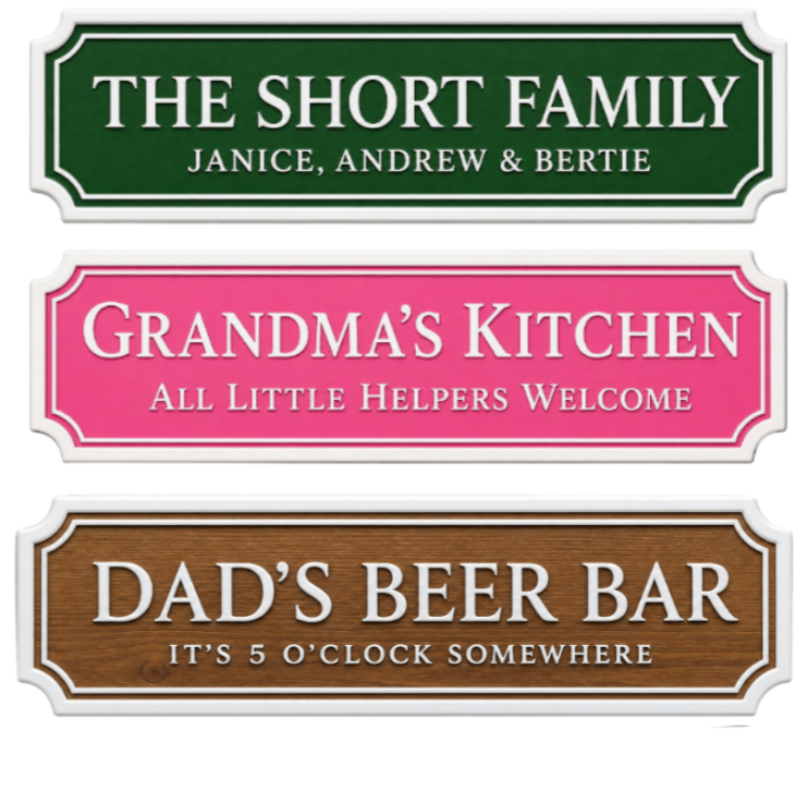 Personalised Family Name Street Sign | Custom House Plaque | Vintage Style Acrylic Door Sign | Wedding Gift | UV Printed Name Sign