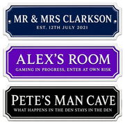 Personalised Family Name Street Sign | Custom House Plaque | Vintage Style Acrylic Door Sign | Wedding Gift | UV Printed Name Sign