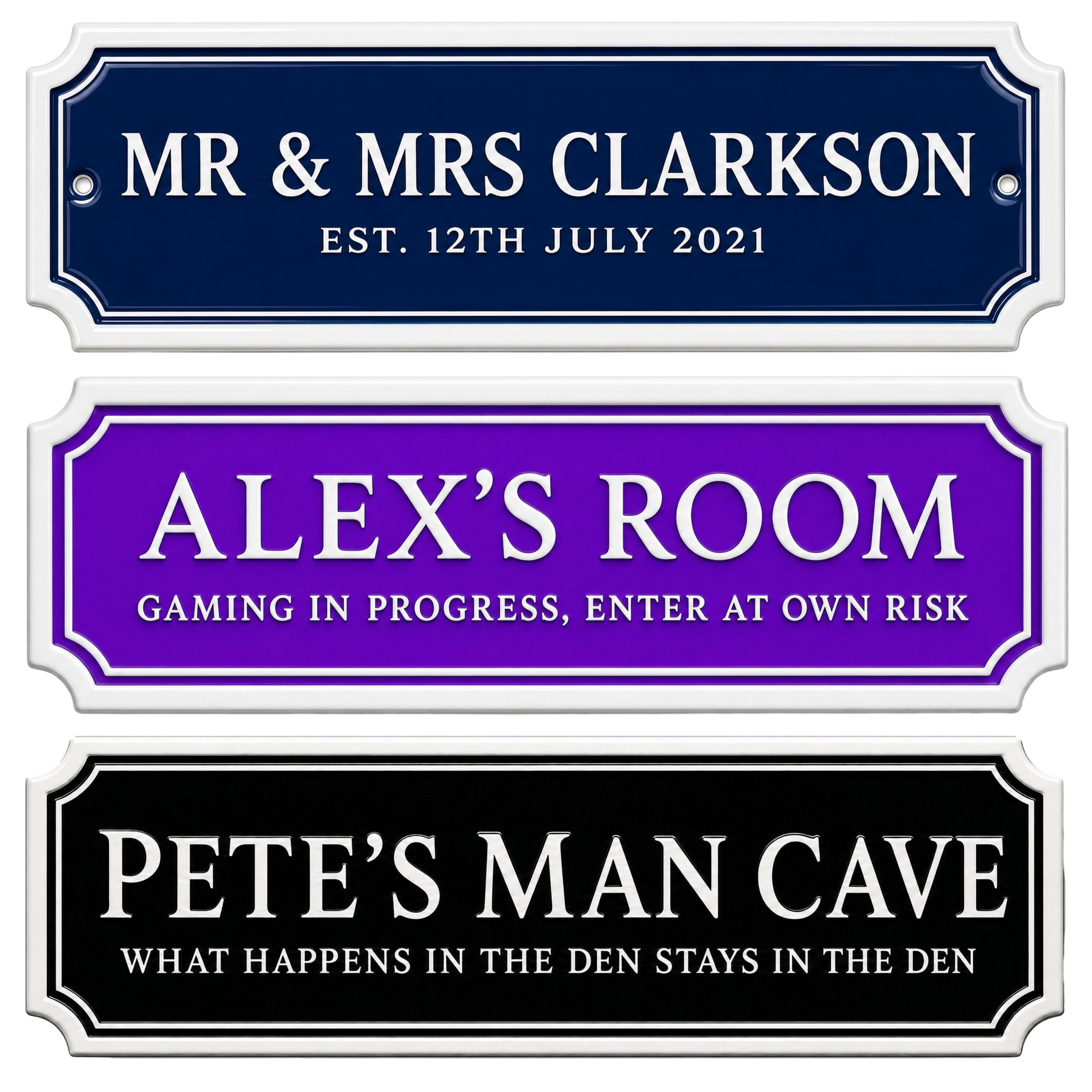 Personalised Family Name Street Sign | Custom House Plaque | Vintage Style Acrylic Door Sign | Wedding Gift | UV Printed Name Sign