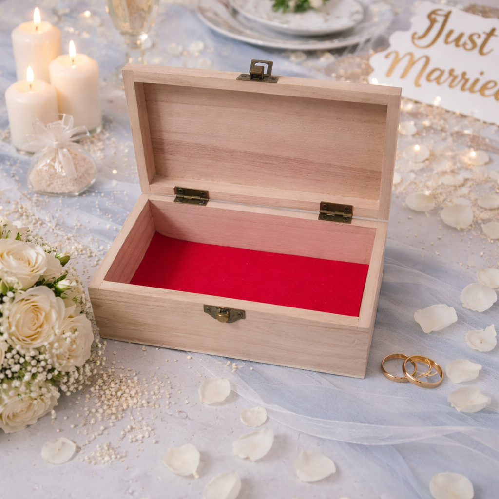 Personalised wedding gift box for bride and groom