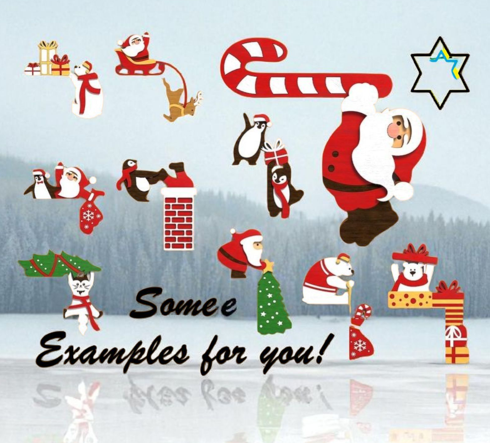 Layered Christmas Door Hangers – DIY Craft Kit | Paint, Glue &amp; Create